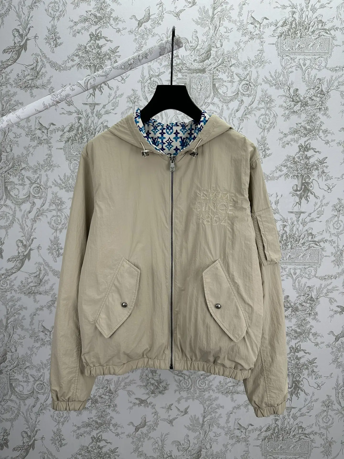 Reversible Monogram Overlap Windbreaker D37014391 — view 3