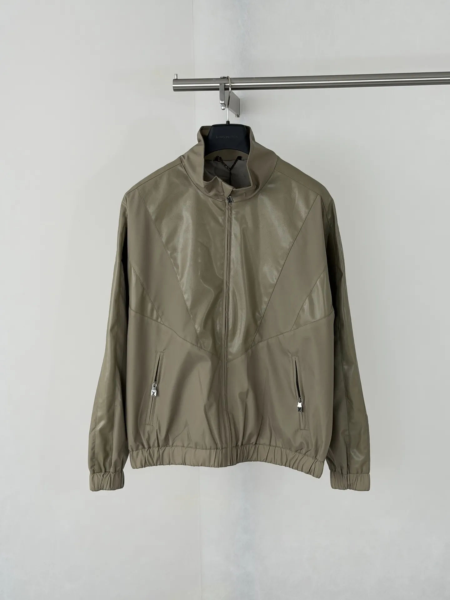 Monogram Perforated Leather-Trimmed Bomber Jacket D37018651