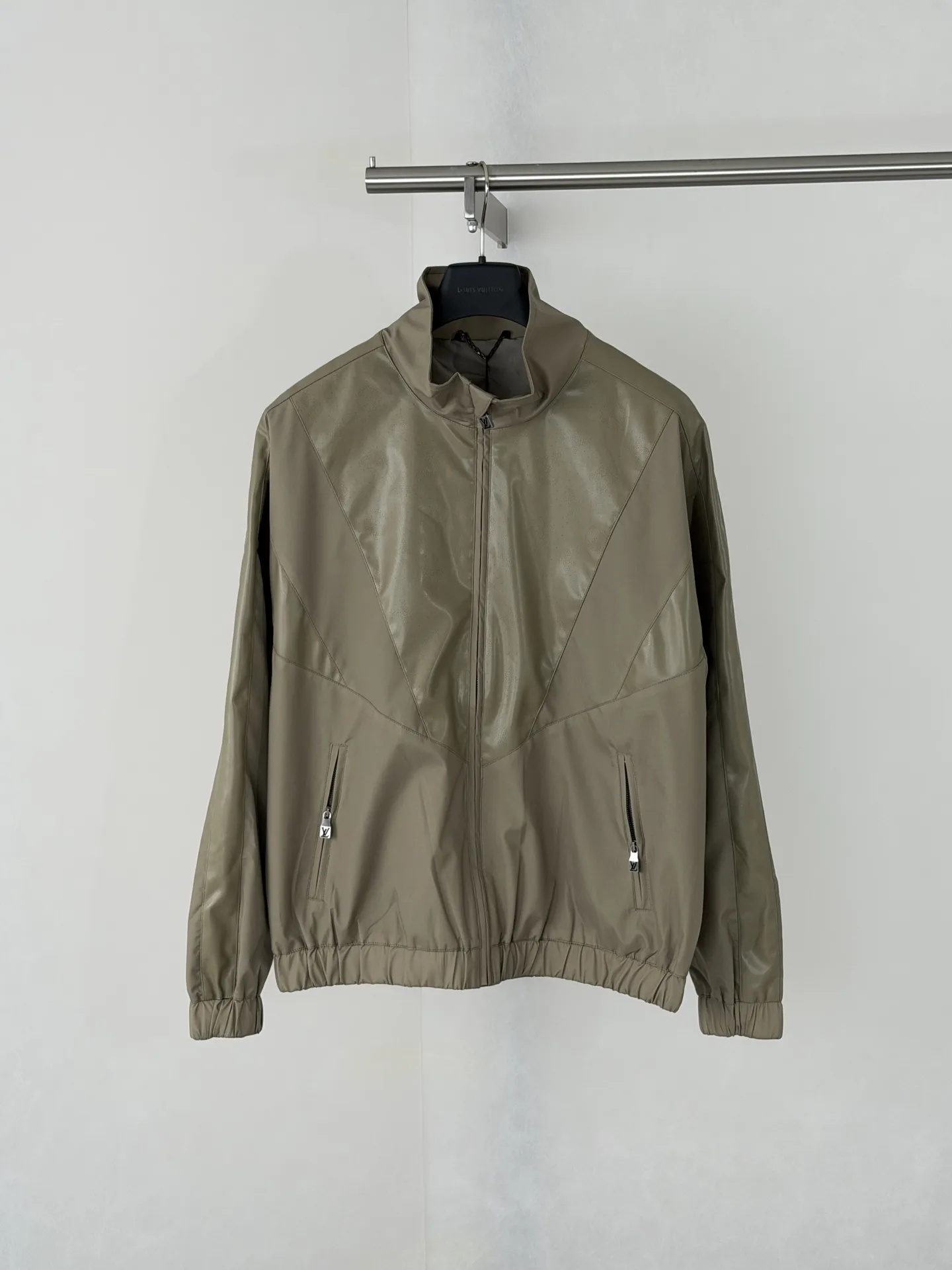 Monogram Perforated Leather-Trimmed Bomber Jacket D37018651
