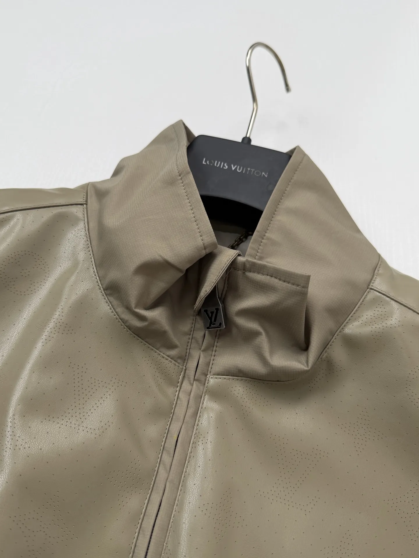 Monogram Perforated Leather-Trimmed Bomber Jacket D37018651 — view 4