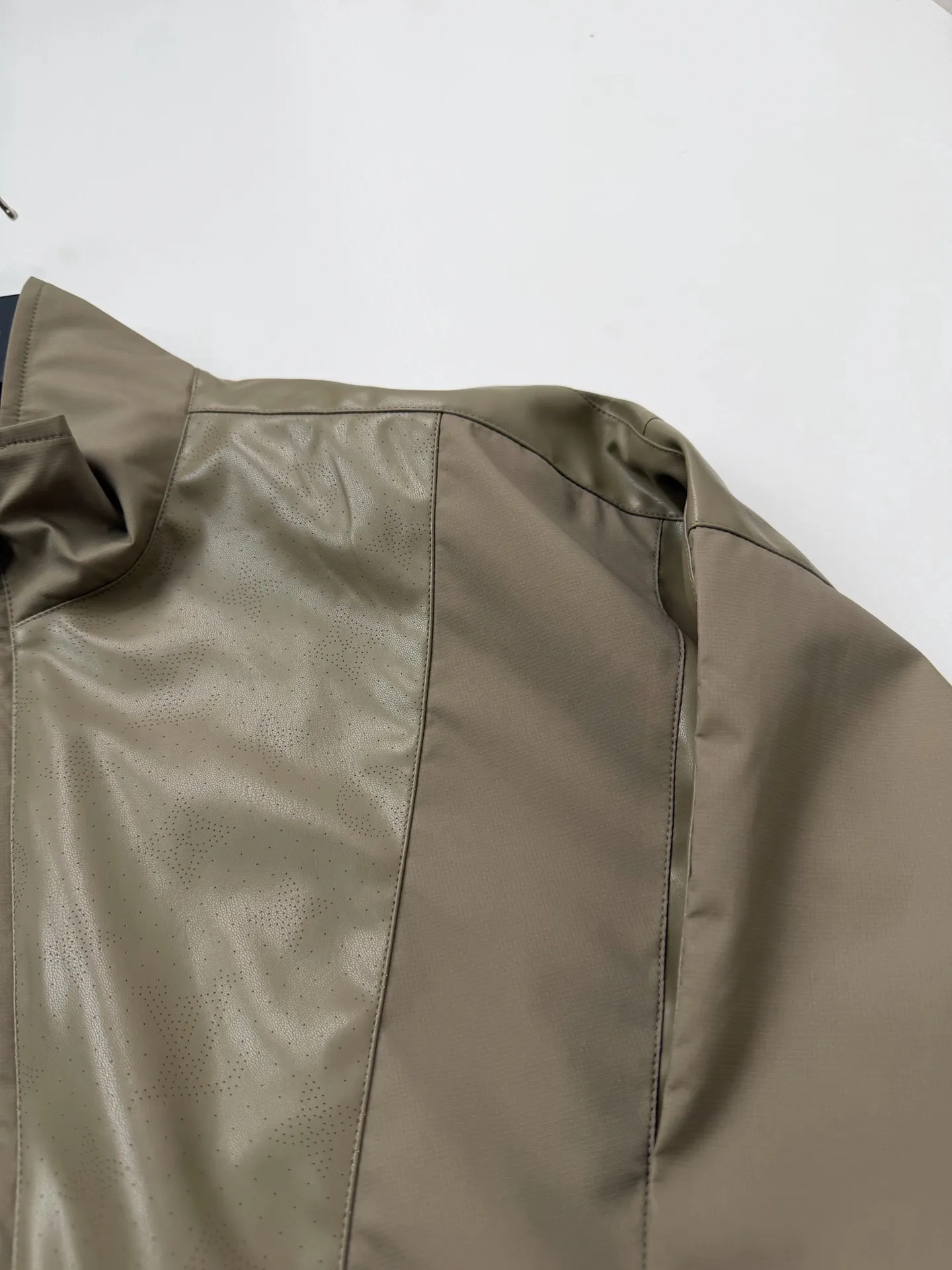 Monogram Perforated Leather-Trimmed Bomber Jacket D37018651 — view 5