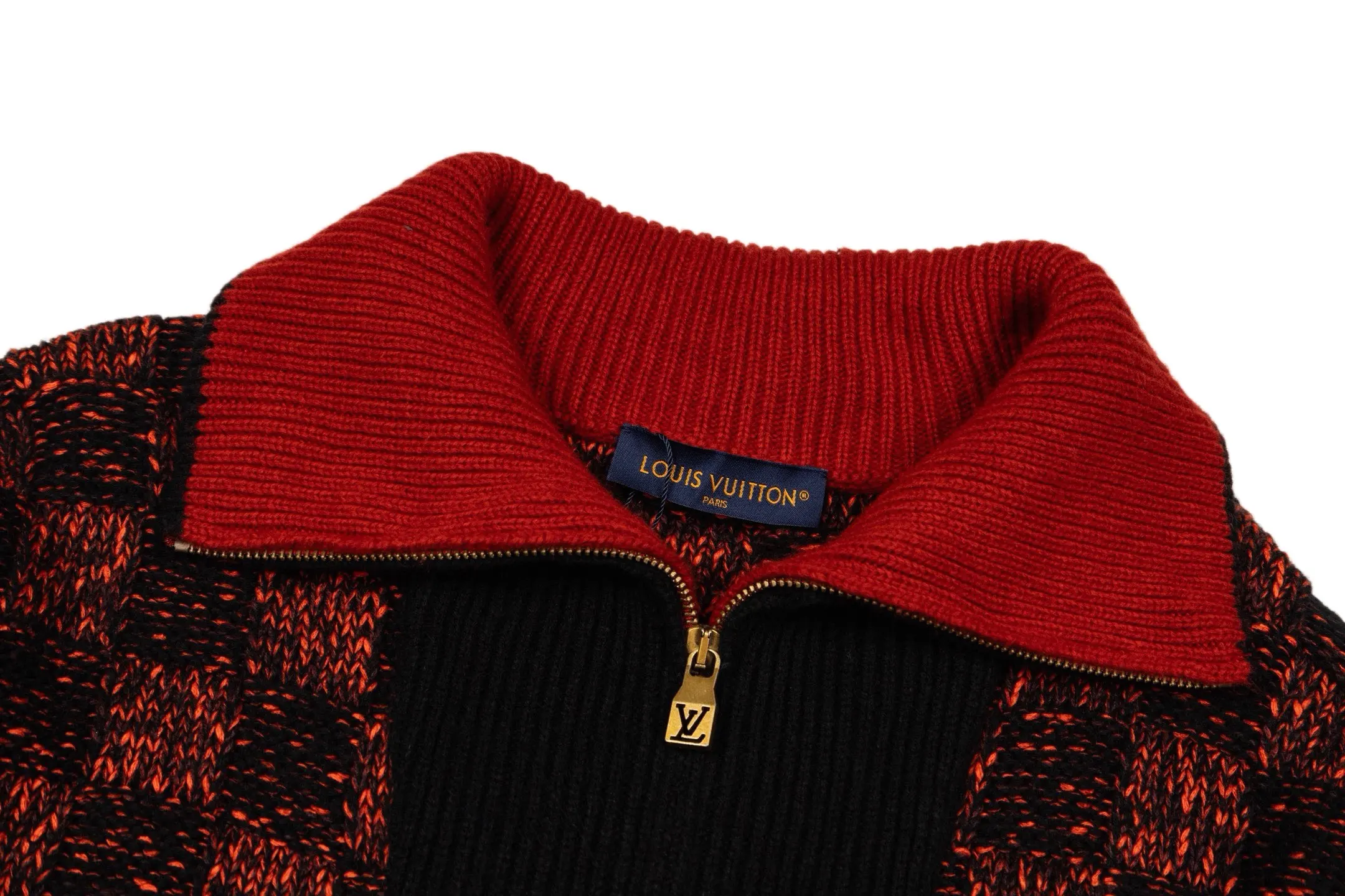 Damier Check Zip-Up Knit Jacket D37022460 — view 3