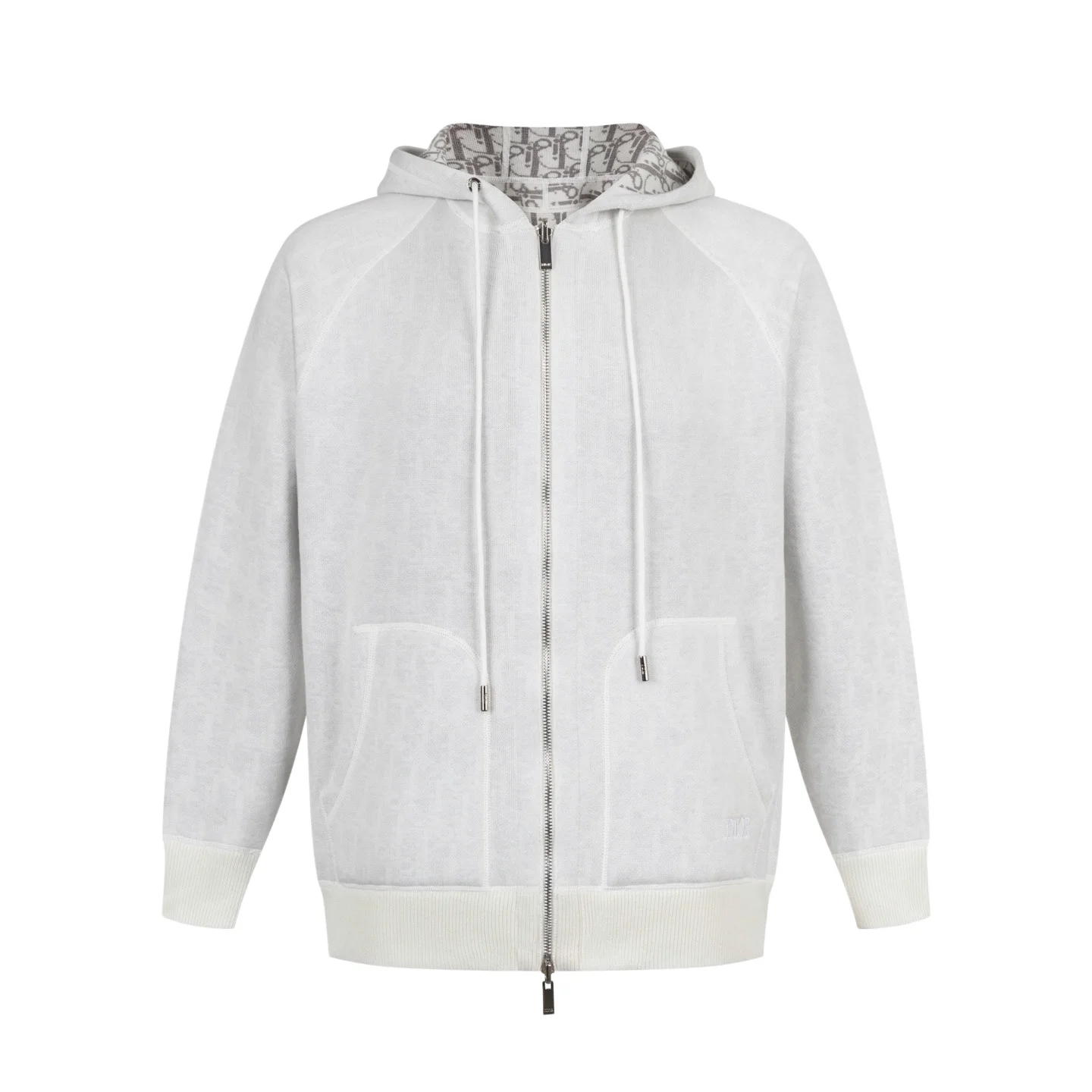 Reversible Oblique Jacquard Cashmere-Blend Hoodie D37022509