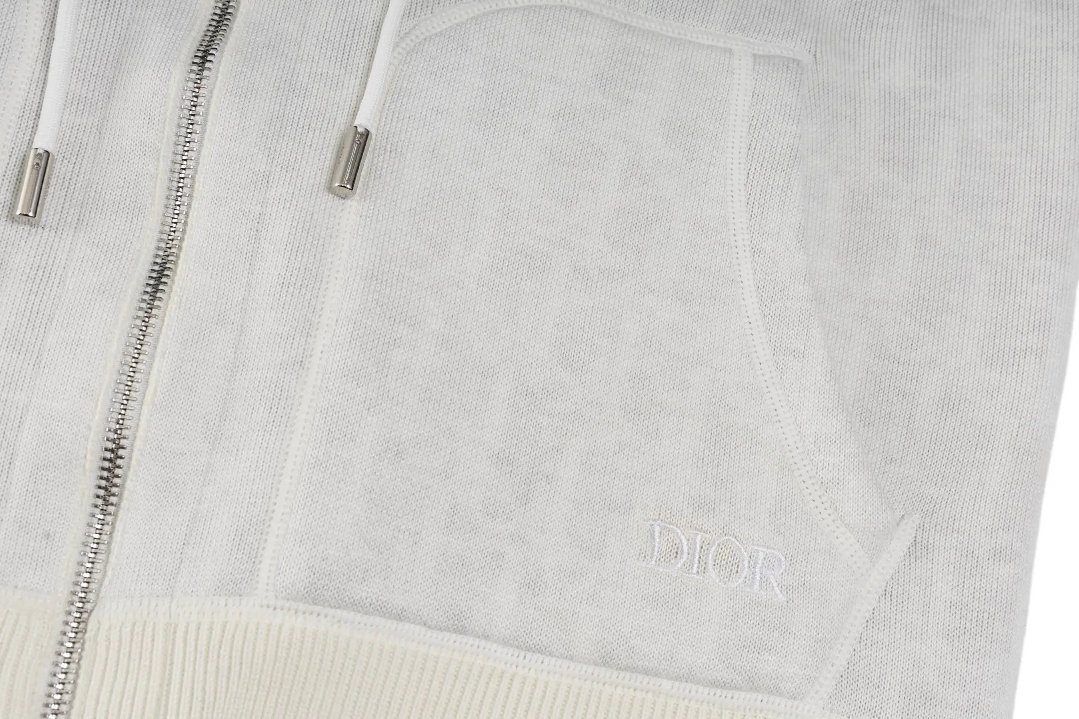 Reversible Oblique Jacquard Cashmere-Blend Hoodie D37022509 — view 6