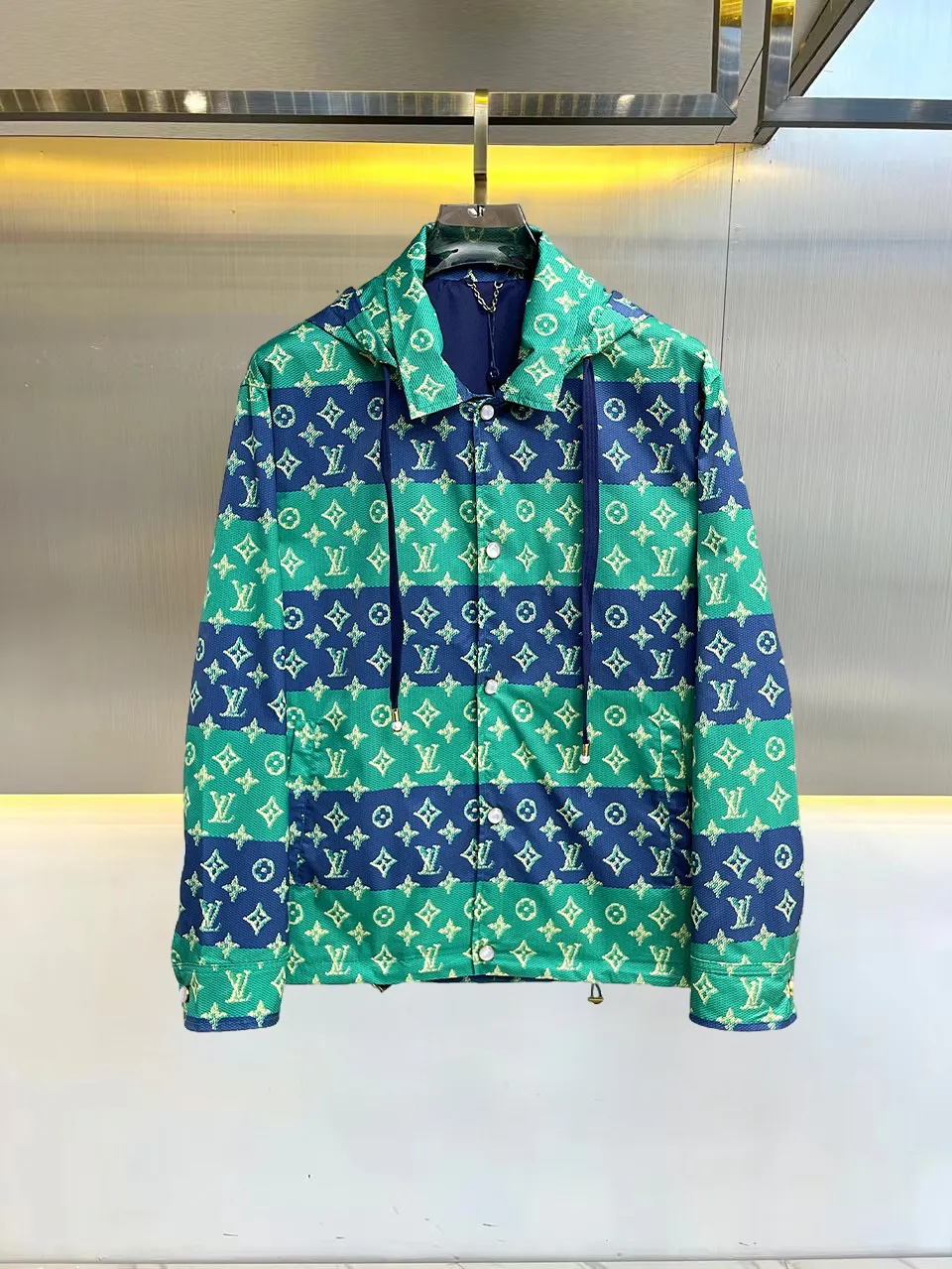 Monogram Striped Hooded Jacket D37015072