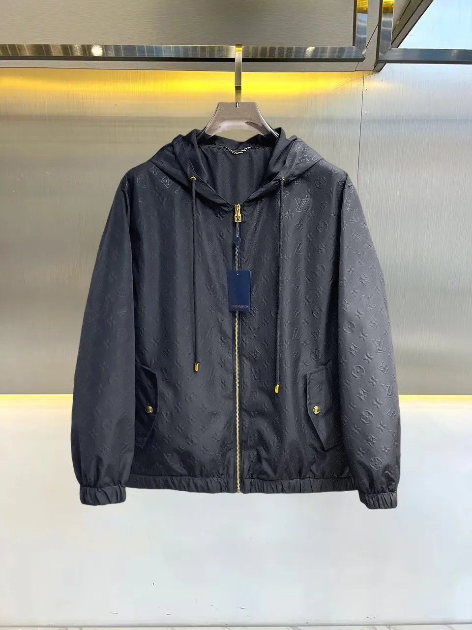 Monogram Embossed Hooded Windbreaker Jacket D37015071