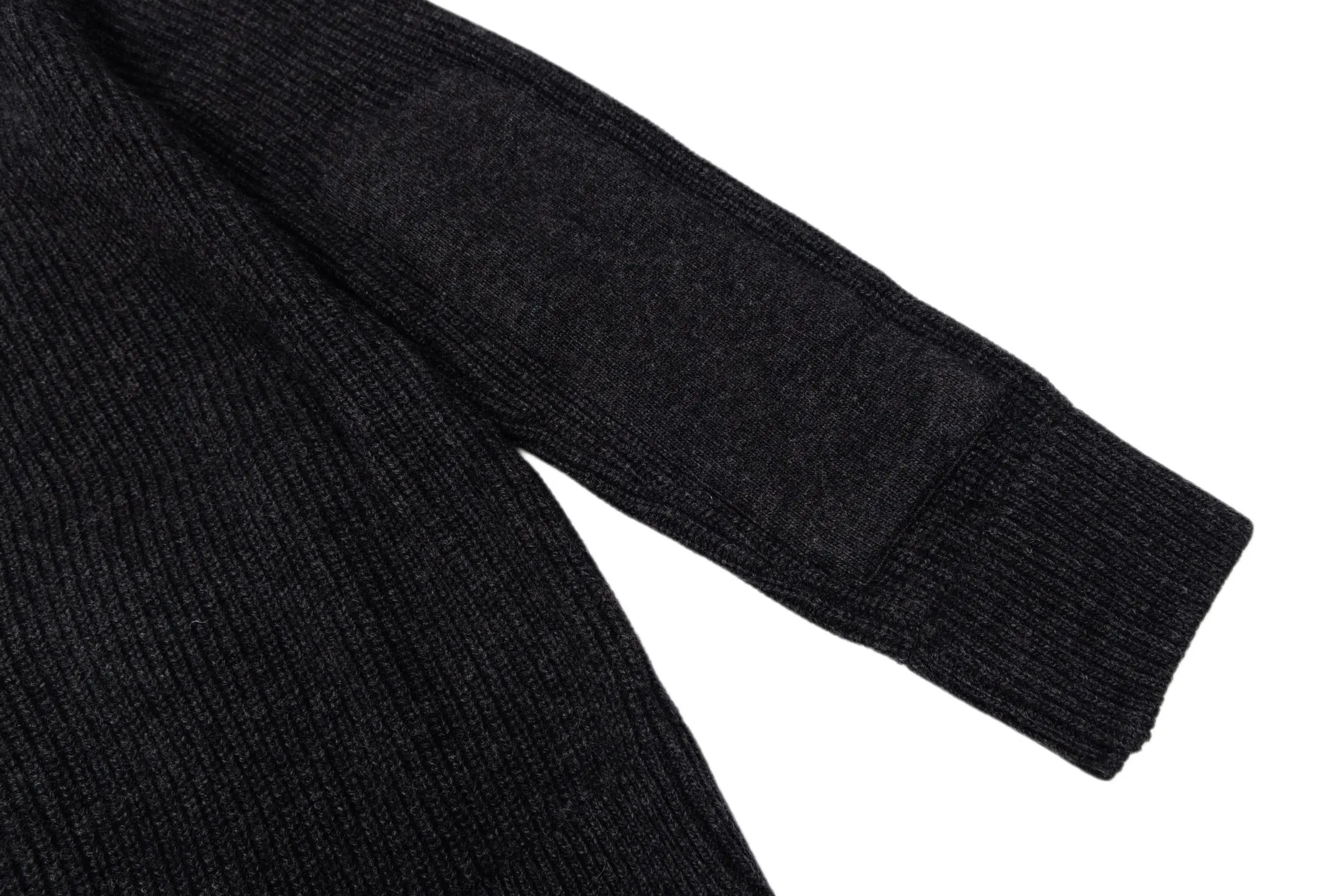 Mock-Neck Buttoned Wool-Blend Knit Jacket D37022462 — view 5