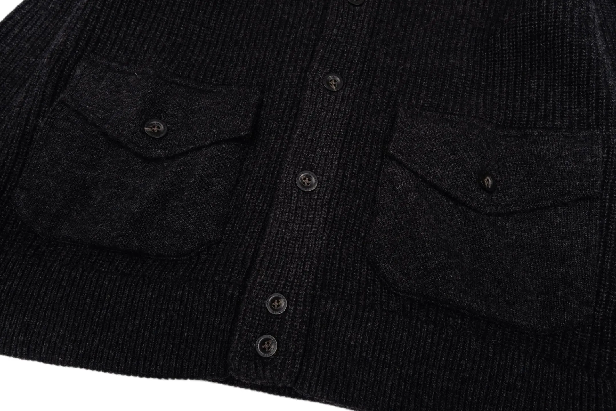 Mock-Neck Buttoned Wool-Blend Knit Jacket D37022462 — view 8