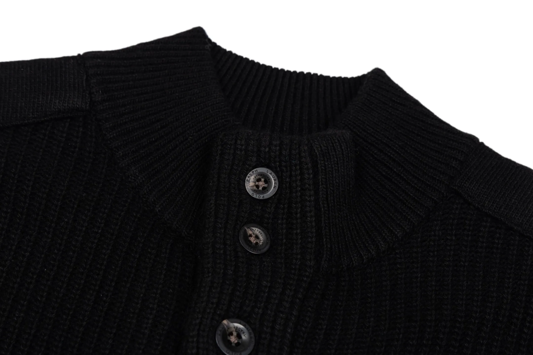 Ribbed Wool Mock-Neck Cardigan D37022463 — view 3