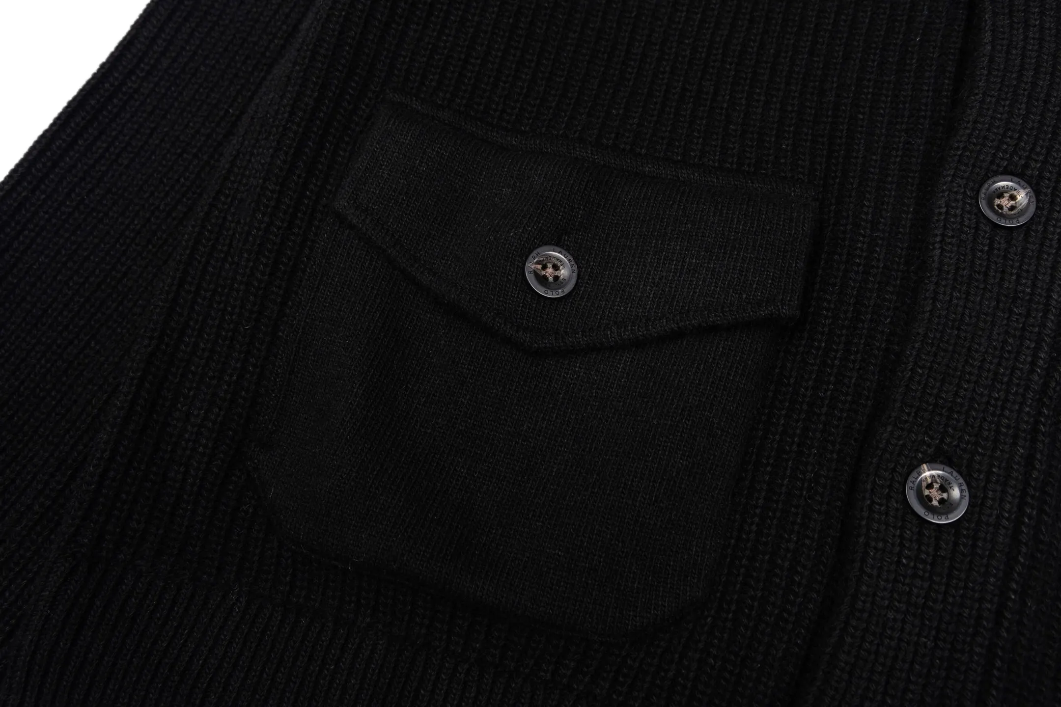 Ribbed Wool Mock-Neck Cardigan D37022463 — view 7