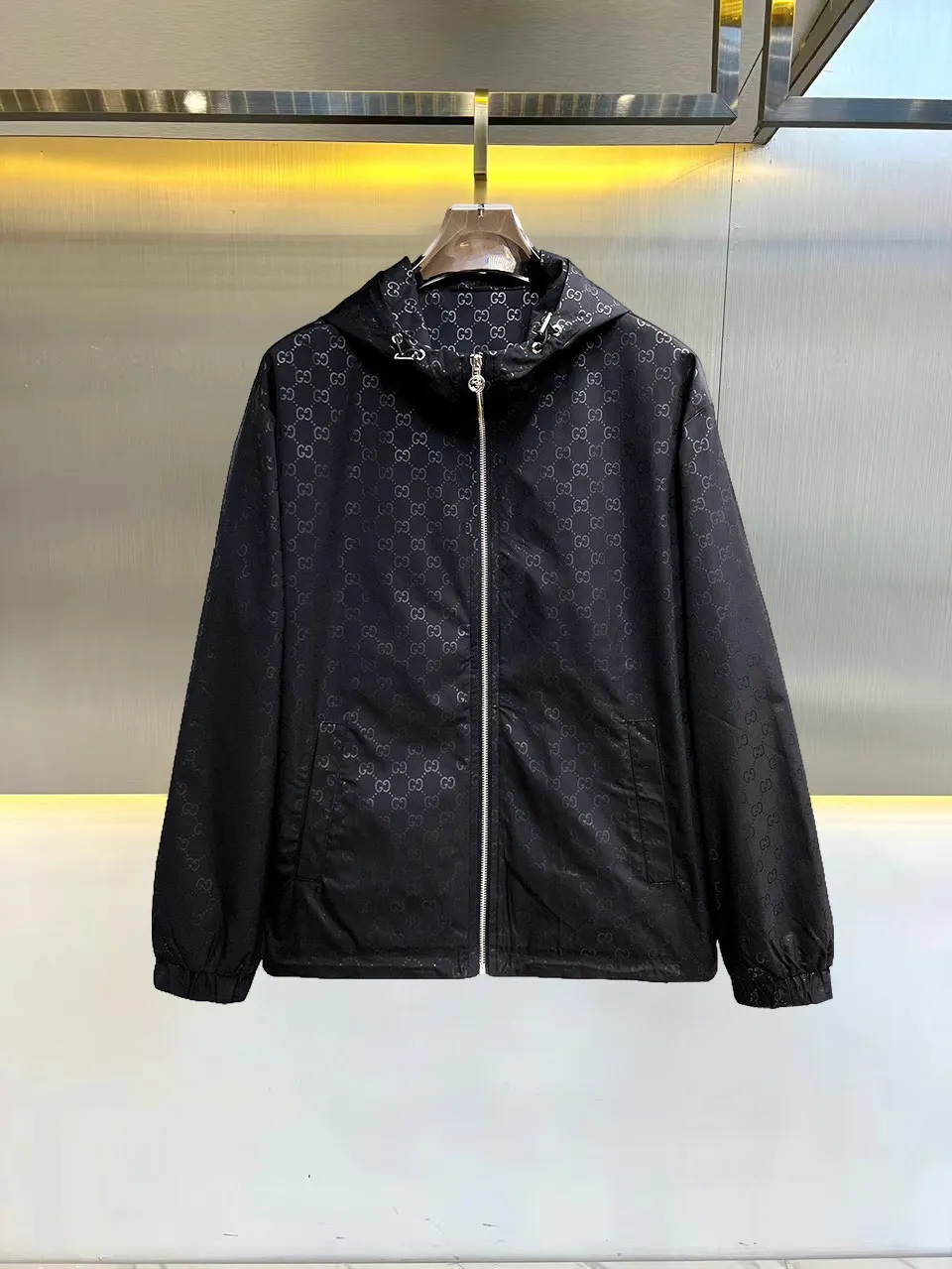 Monogram Jacquard Hooded Windbreaker Jacket D38015139
