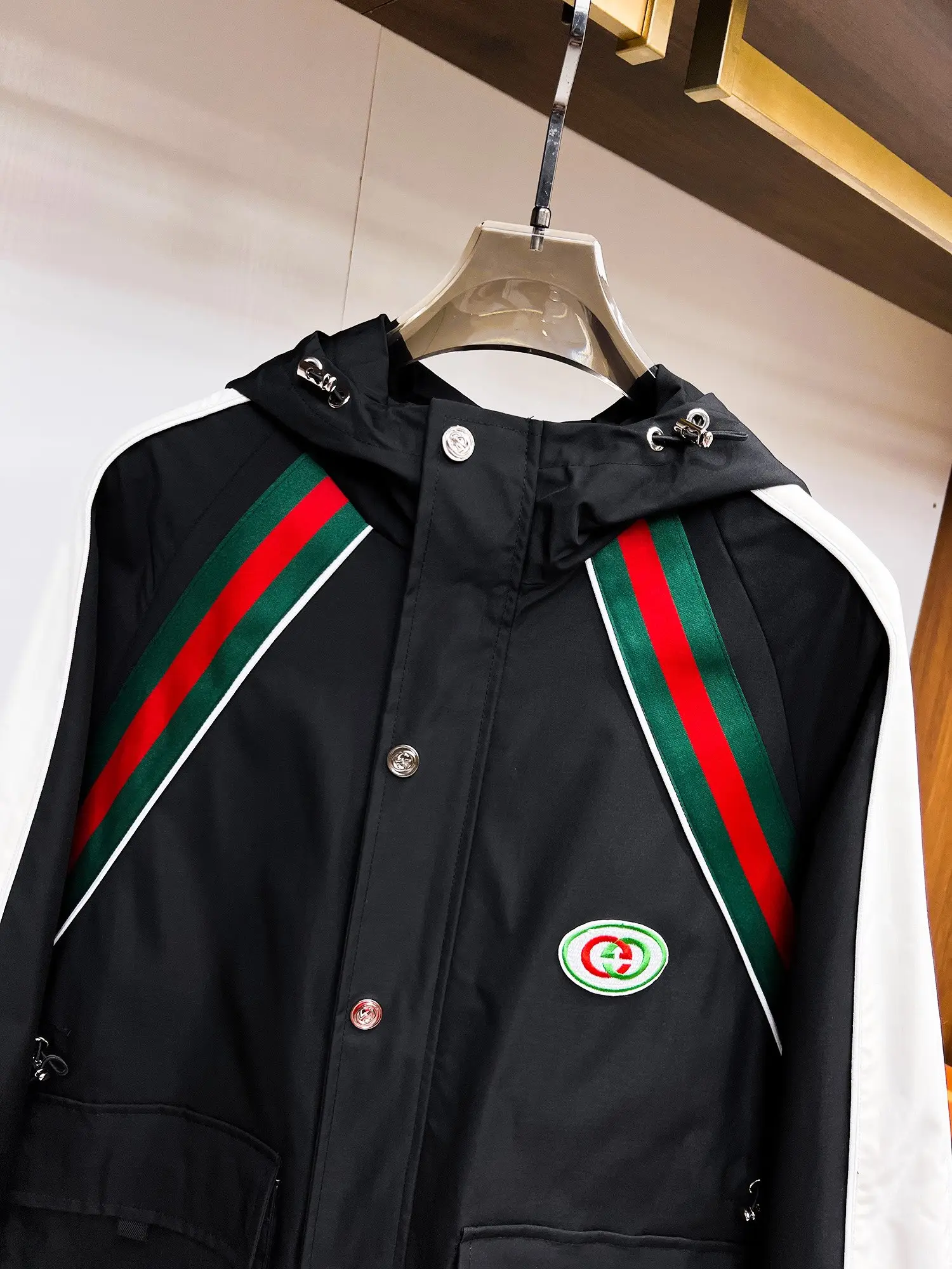 Web-Stripe Hooded Shell Jacket D38015127 — view 3