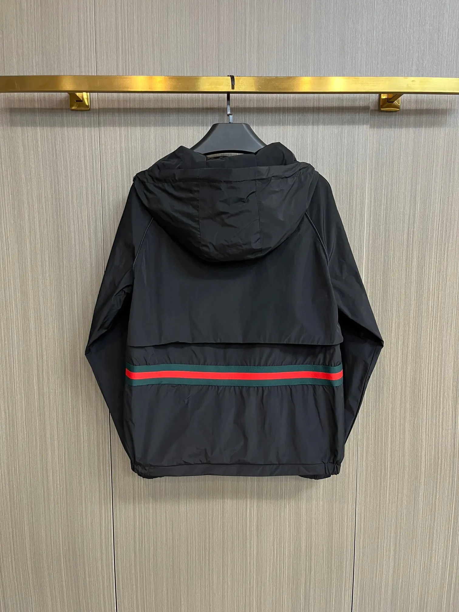 Logo-Patch Hooded Windbreaker Jacket D38014774 — view 2