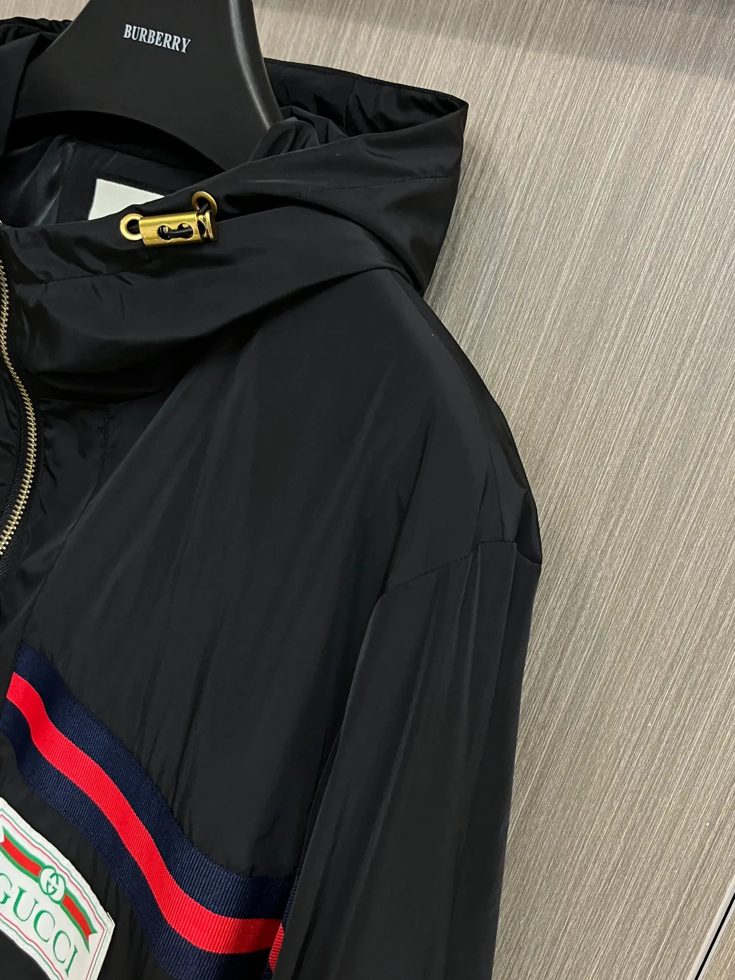 Web-Stripe Hooded Windbreaker Jacket D38014685 — view 4