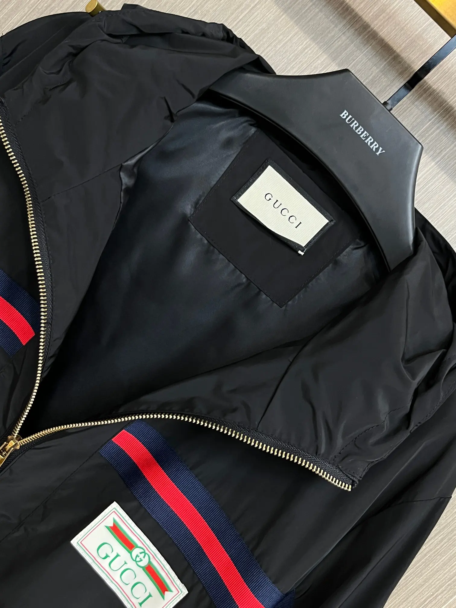 Web-Stripe Hooded Windbreaker Jacket D38014685 — view 5