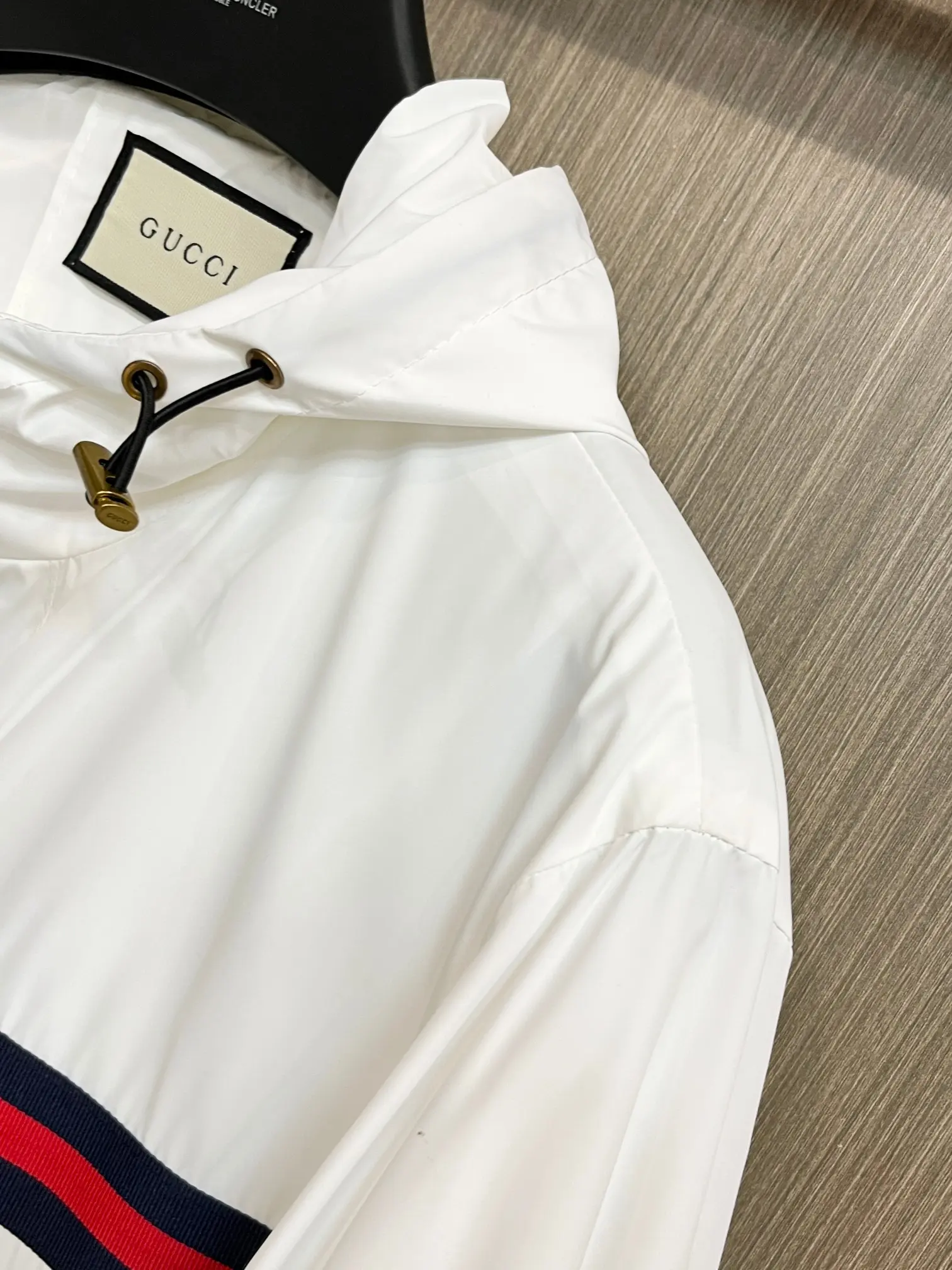 Web-Stripe Hooded Windbreaker Jacket D38014776 — view 5
