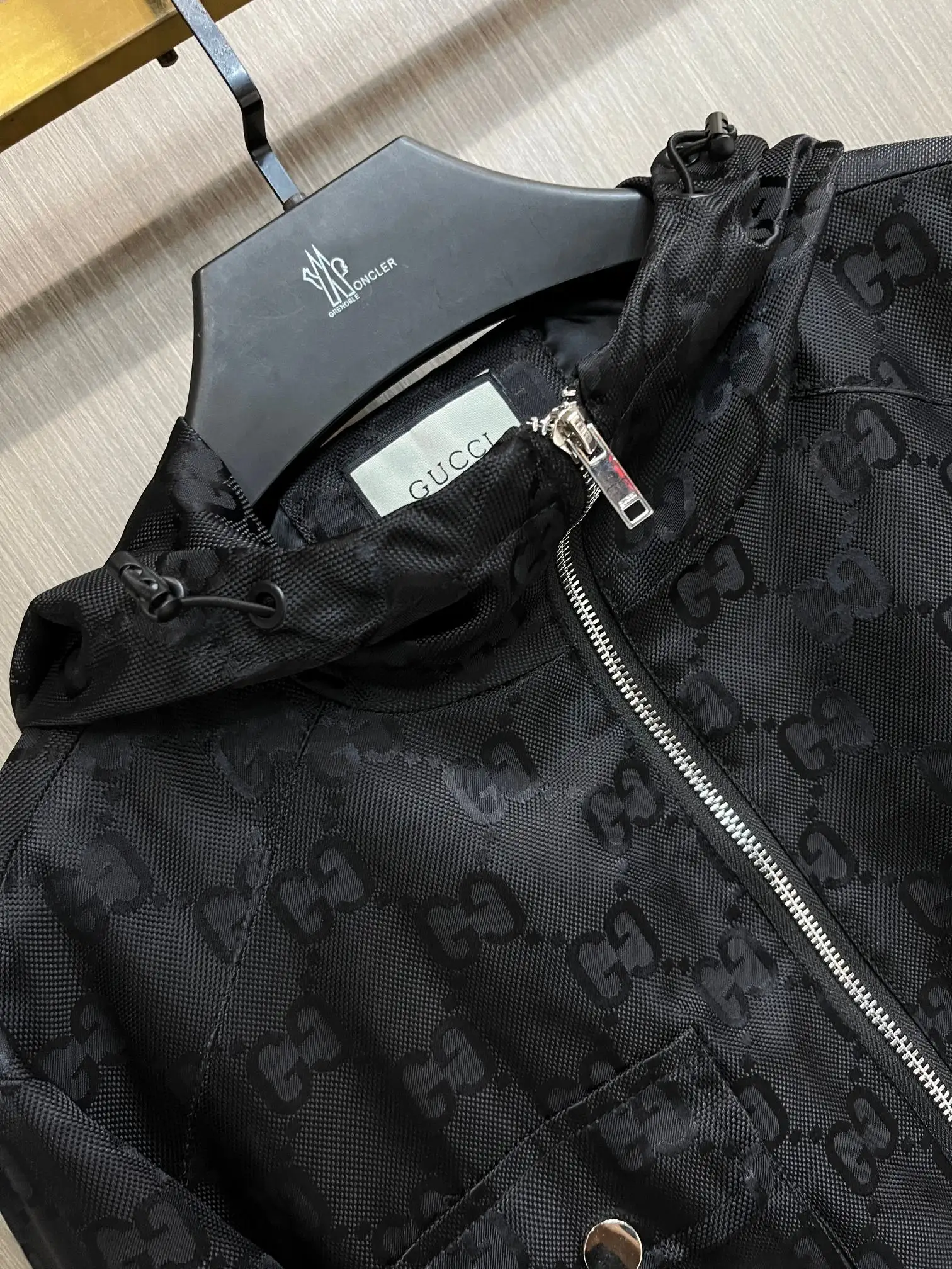 GG Monogram Hooded Jacquard Jacket D38014773 — view 3