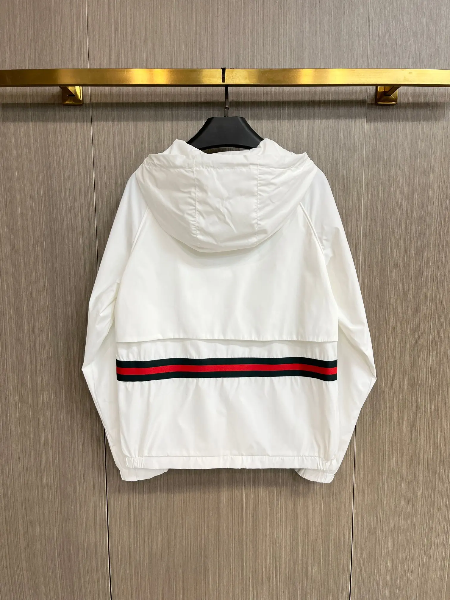 Logo-Patch Hooded Windbreaker Jacket D38014775 — view 2