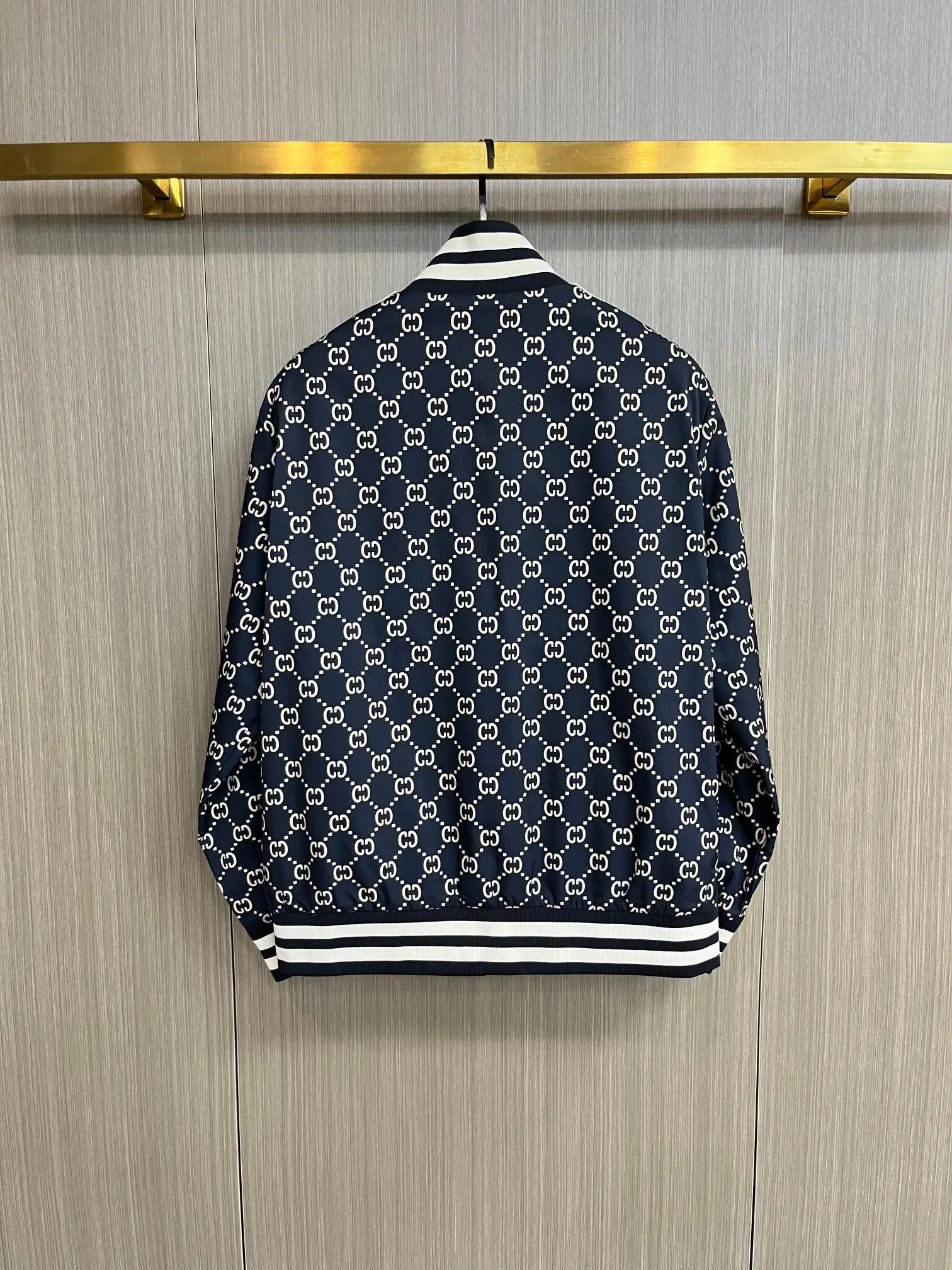 Monogram Print Zip-Up Track Jacket D38014720 — view 2