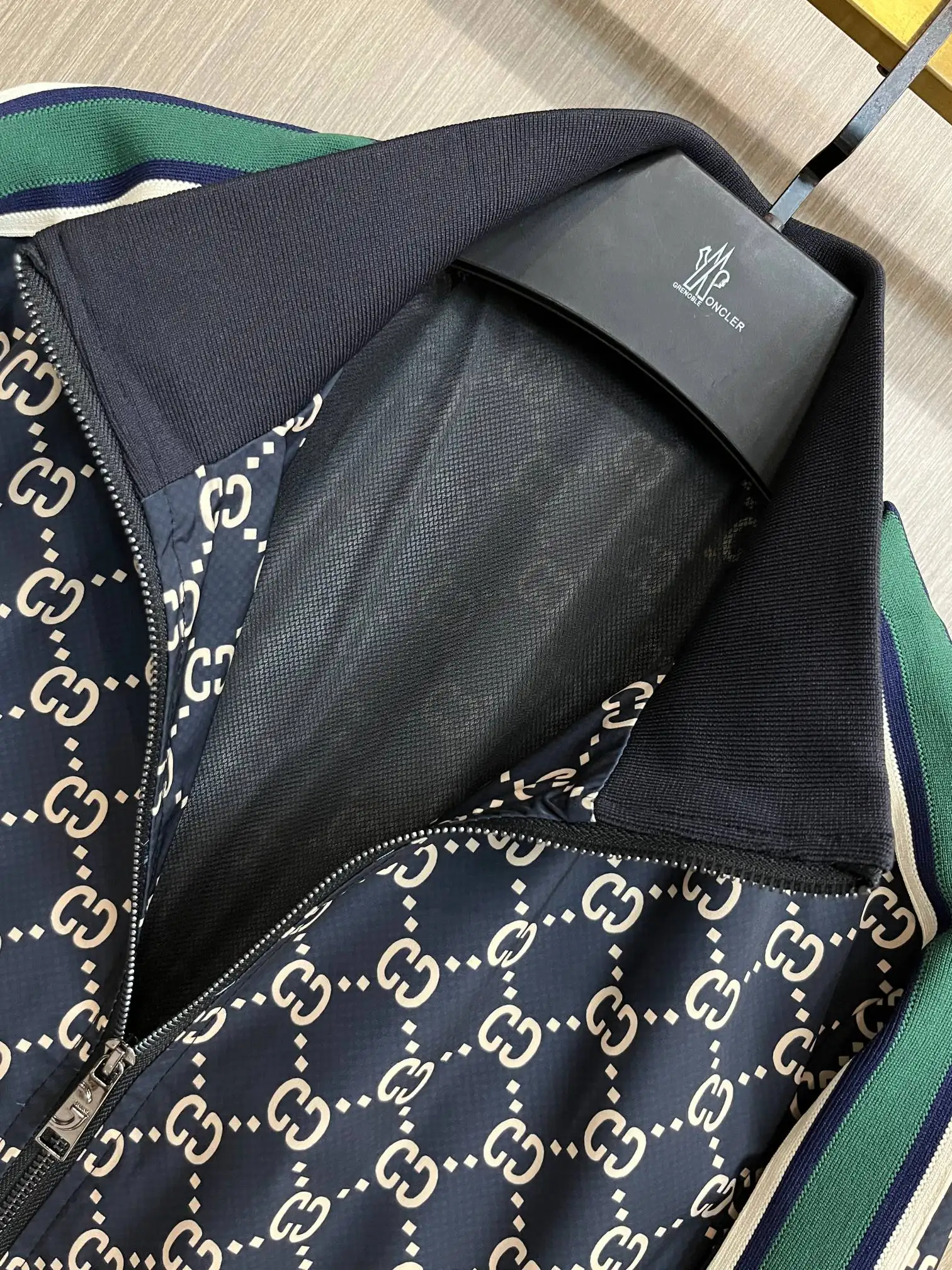 Monogram Print Zip-Up Track Jacket D38014720 — view 5