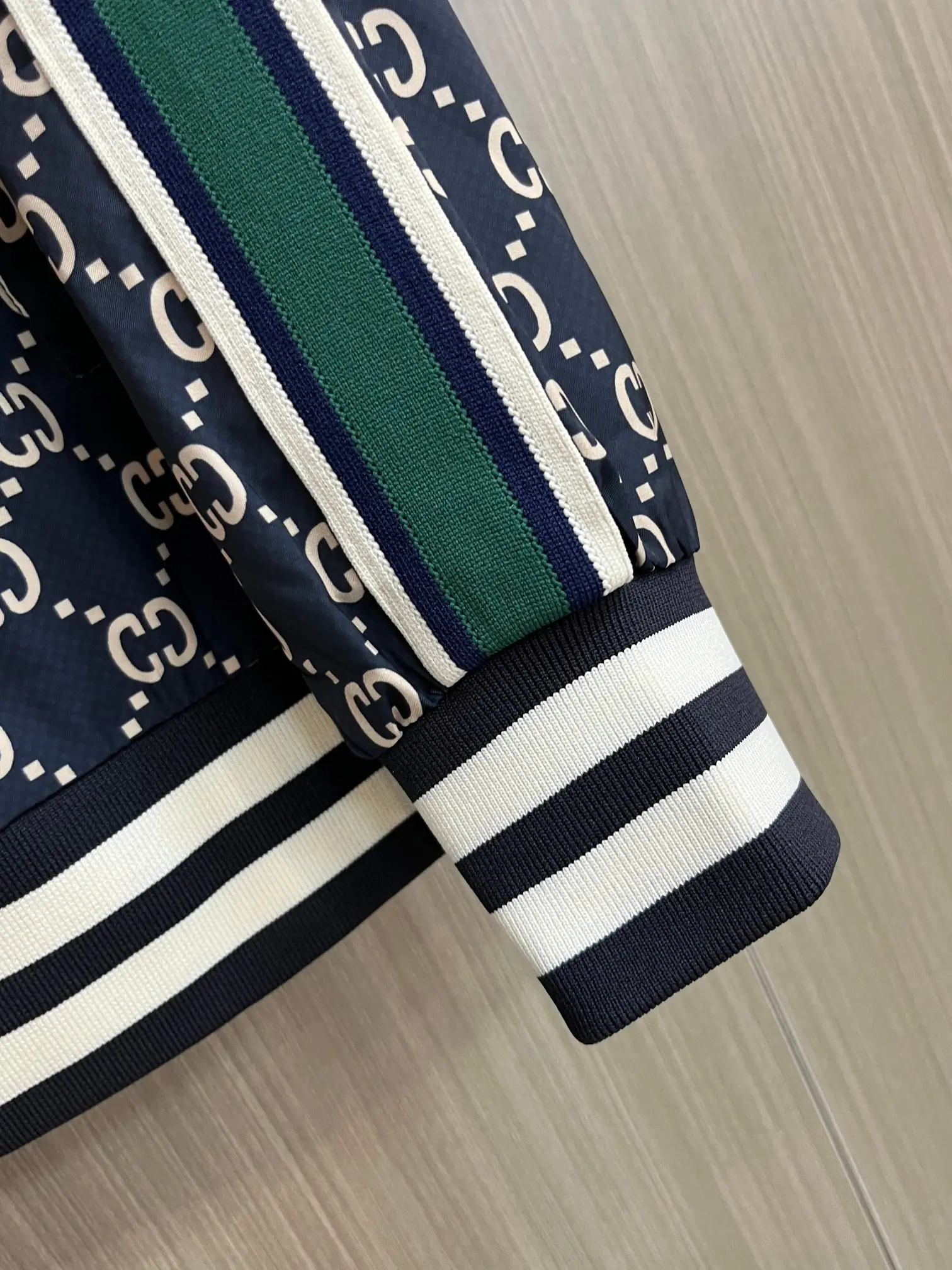Monogram Print Zip-Up Track Jacket D38014720 — view 8