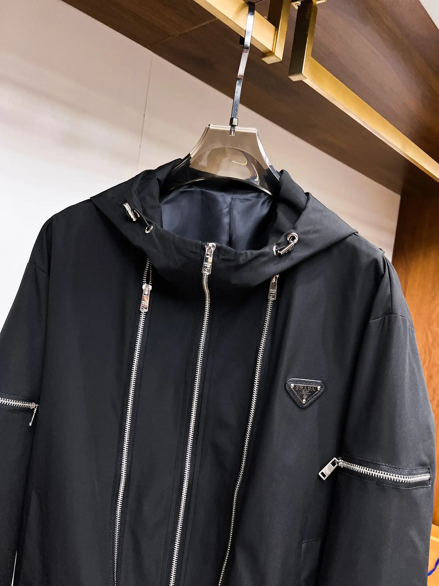 Multi-Zip Hooded Shell Jacket D38015132 — view 3