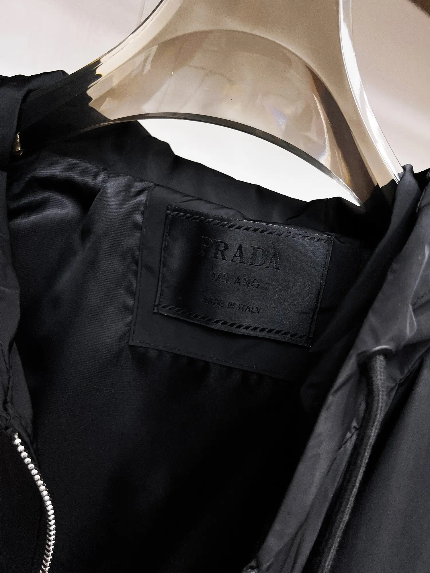 Hooded Technical Fabric Jacket D38015104 — view 8