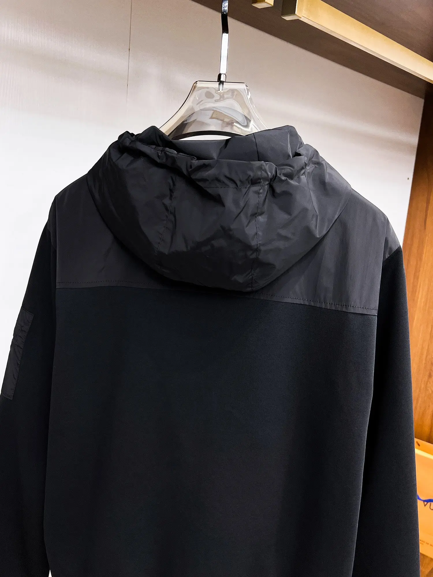 Hooded Technical Fabric Jacket D38015104 — view 12