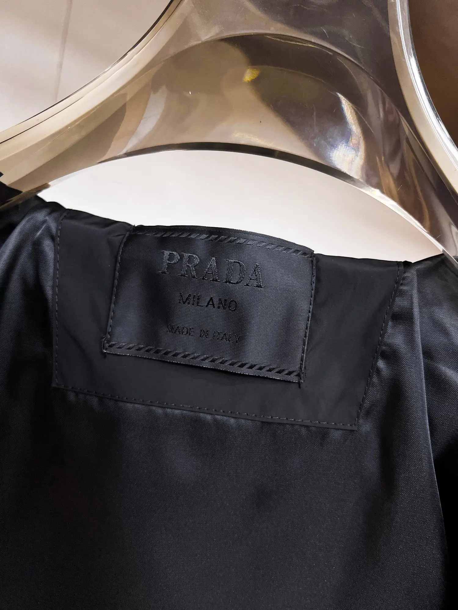 Hooded Nylon Zip-Up Jacket with Arm Pocket D38015109 — view 8