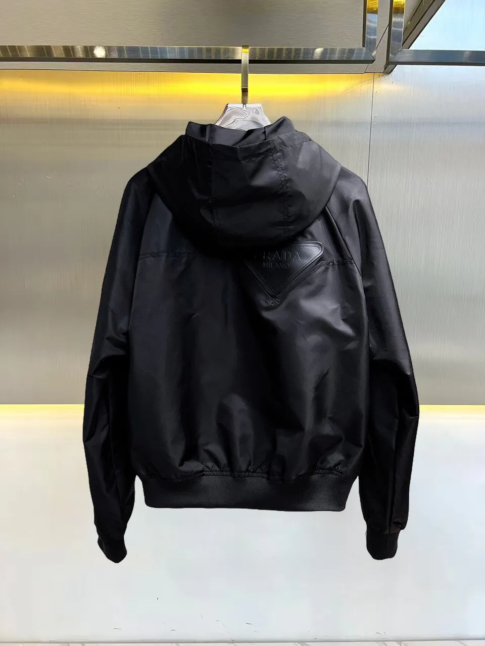 Hooded Nylon Gabardine Jacket D38015119 — view 2