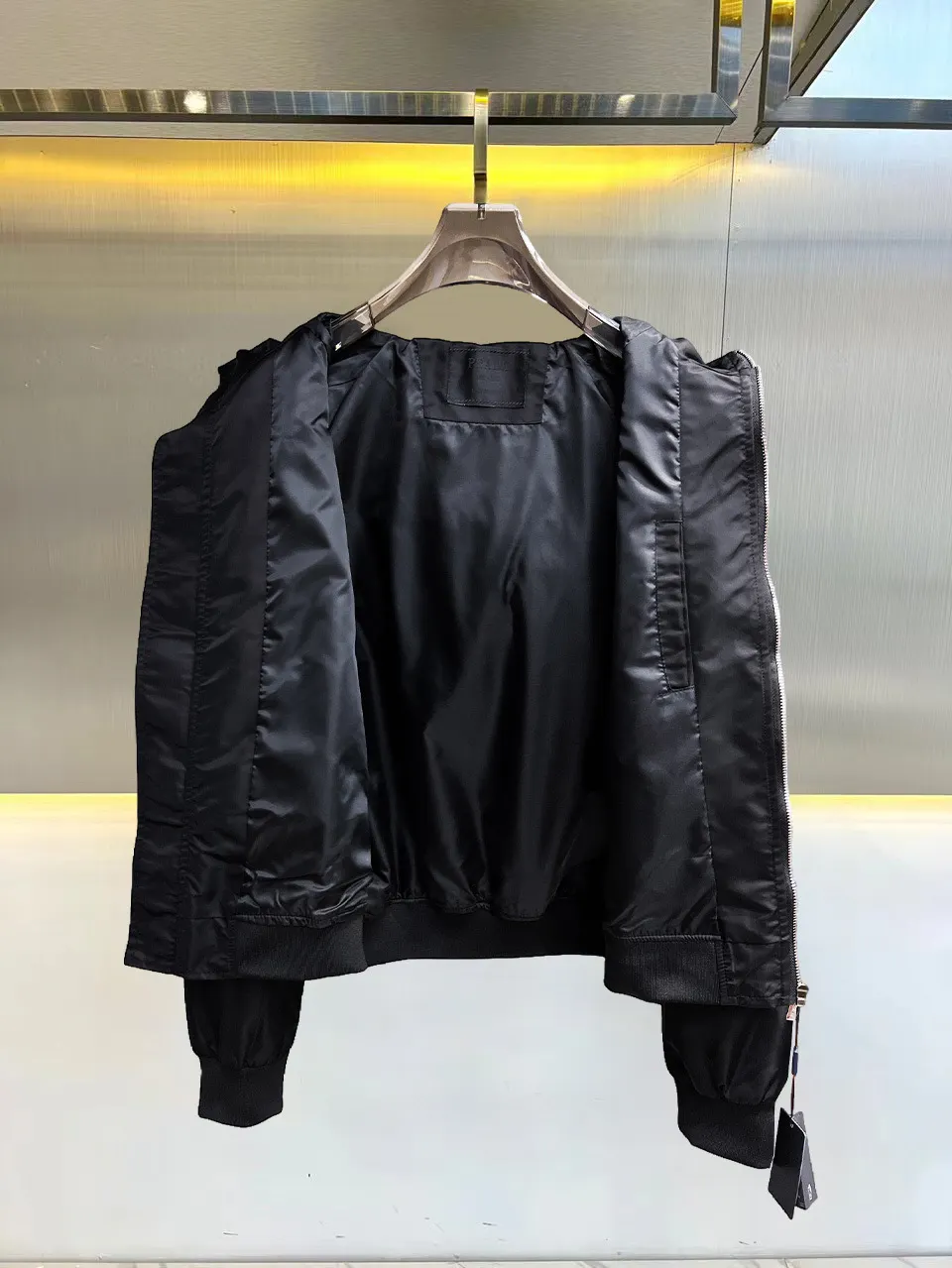 Hooded Nylon Gabardine Jacket D38015119 — view 3