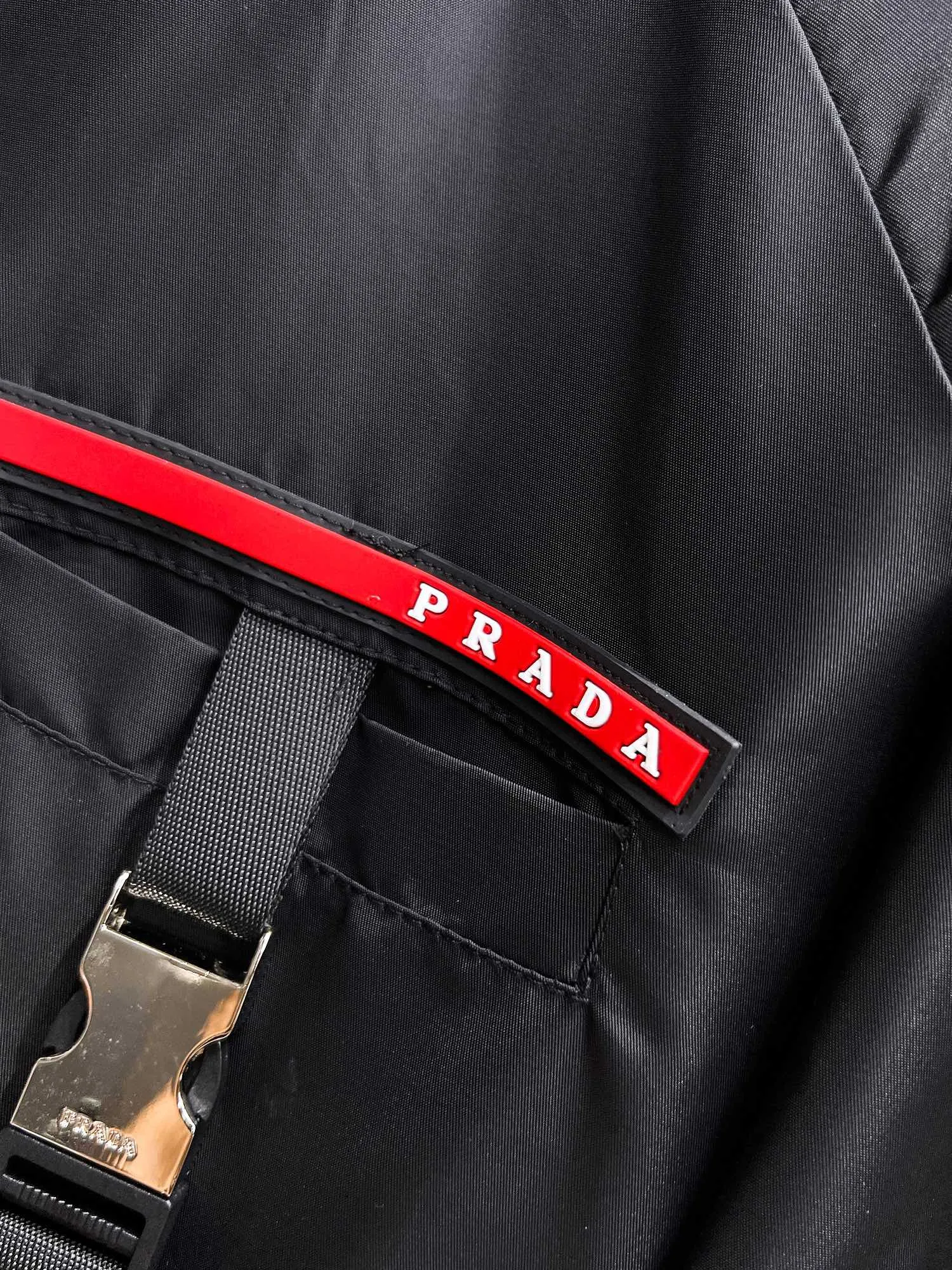 Hooded Nylon Gabardine Jacket D38015119 — view 5