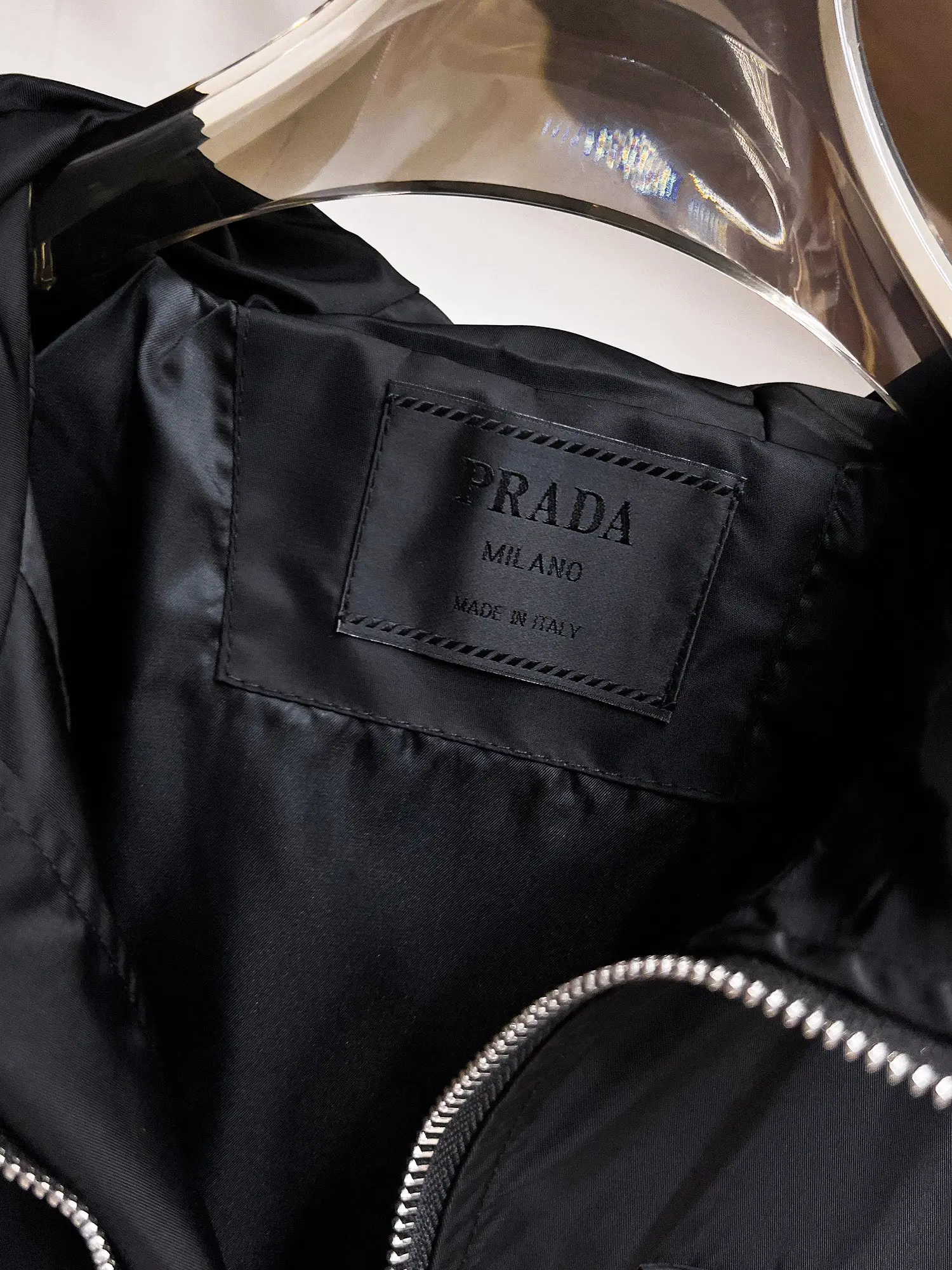 Hooded Nylon Gabardine Jacket D38015119 — view 9