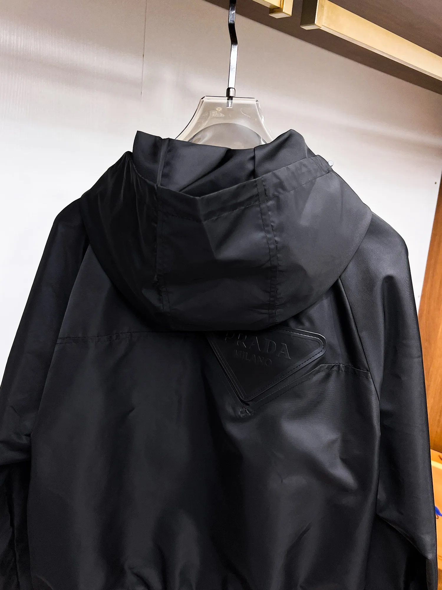 Hooded Nylon Gabardine Jacket D38015119 — view 14