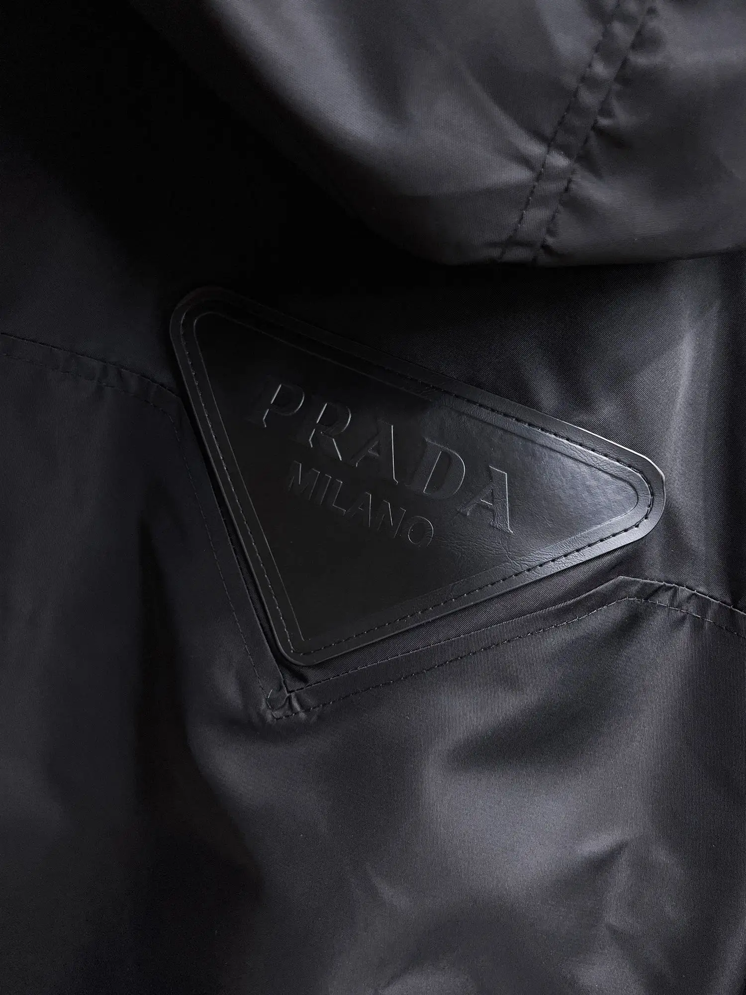 Hooded Nylon Gabardine Jacket D38015119 — view 15