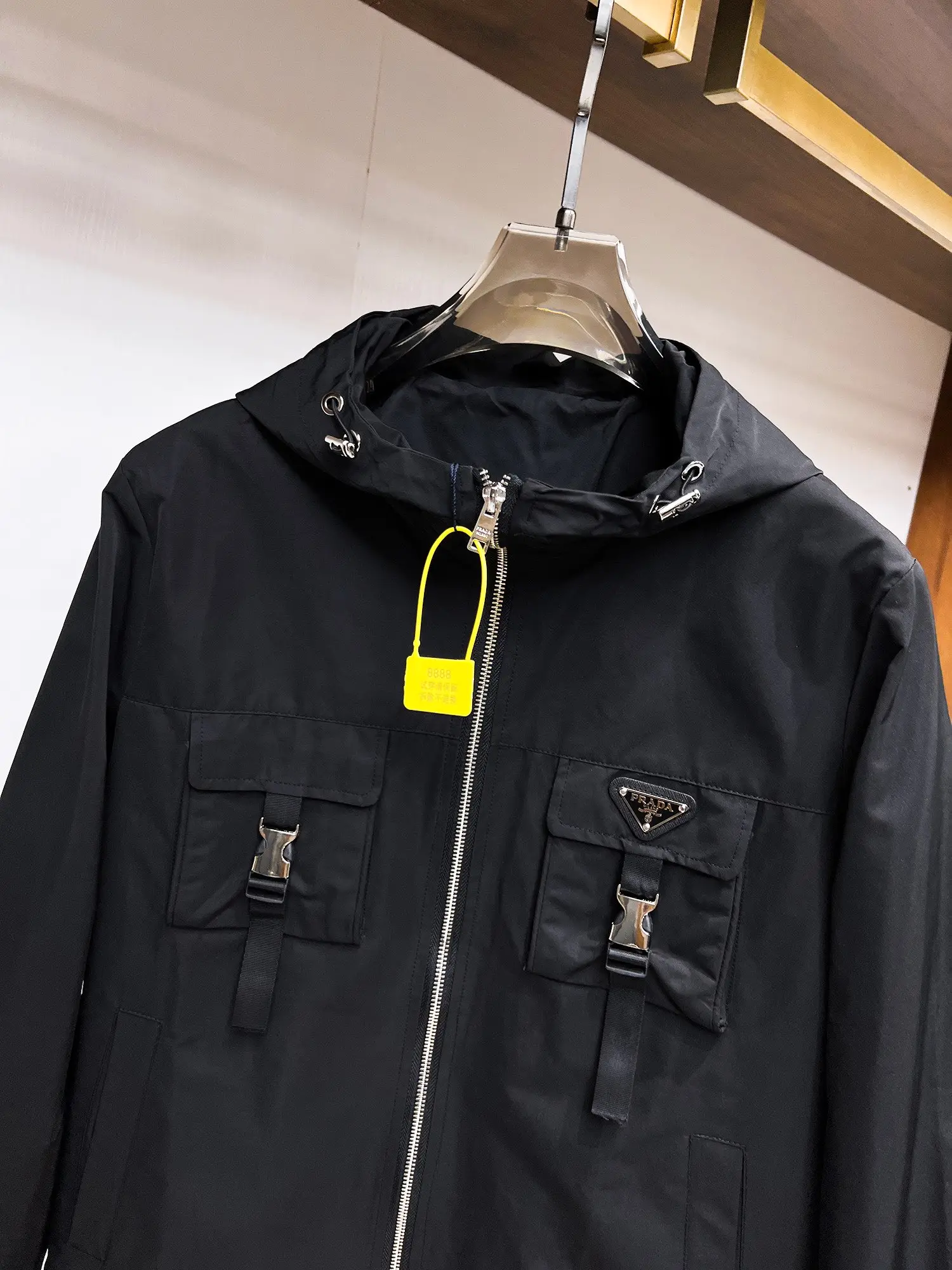 Hooded Utility Jacket with Buckle Pockets D38015135 — view 3