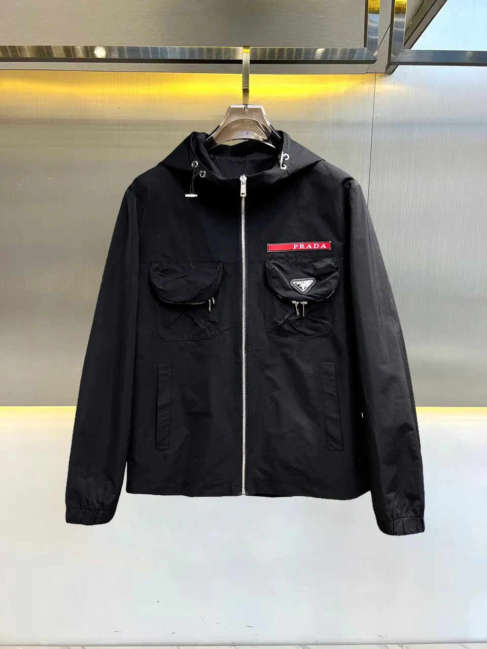Logo-Appliquéd Hooded Shell Jacket D38015137