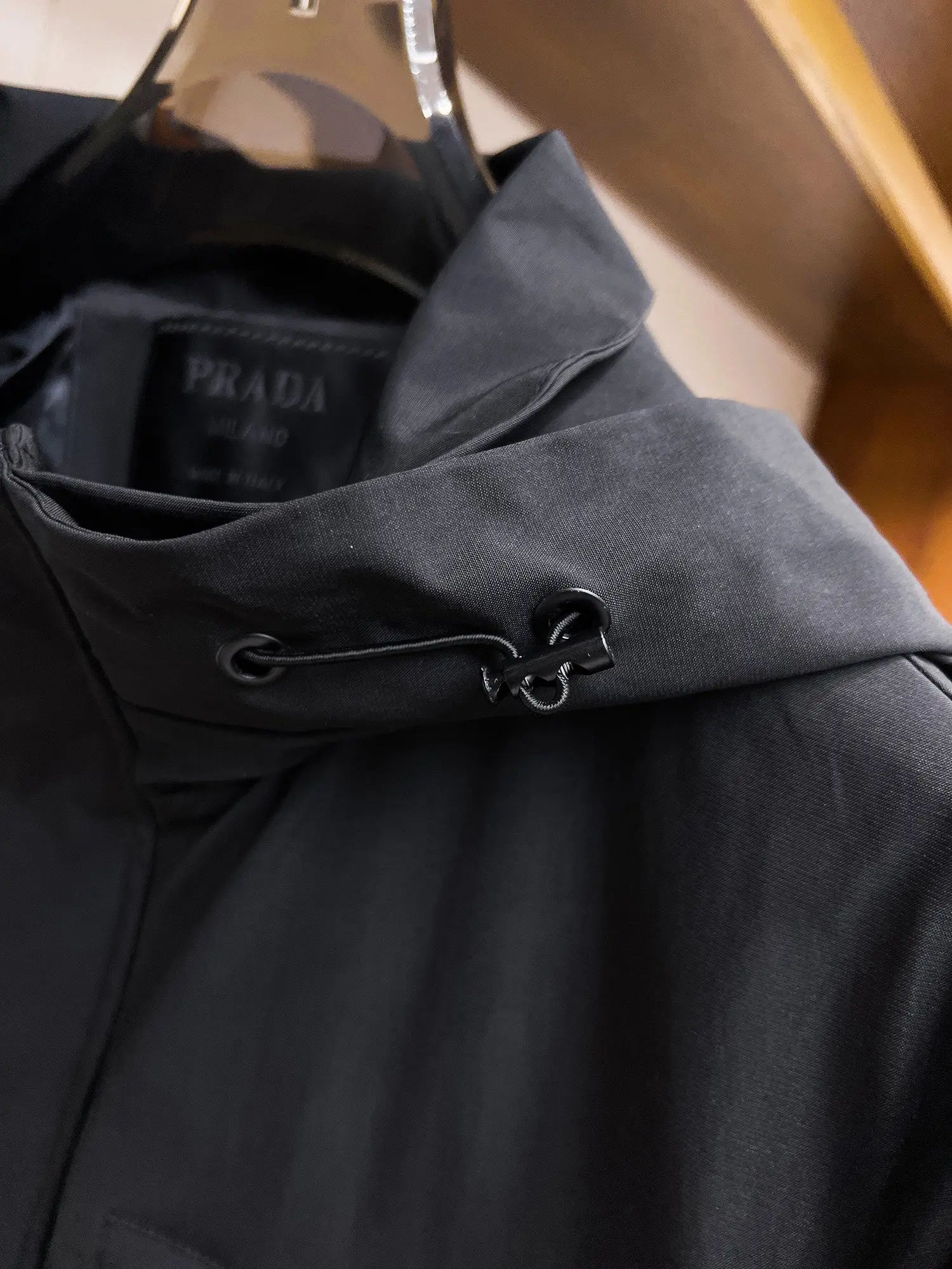 Hooded Technical Fabric Jacket D38015122 — view 9