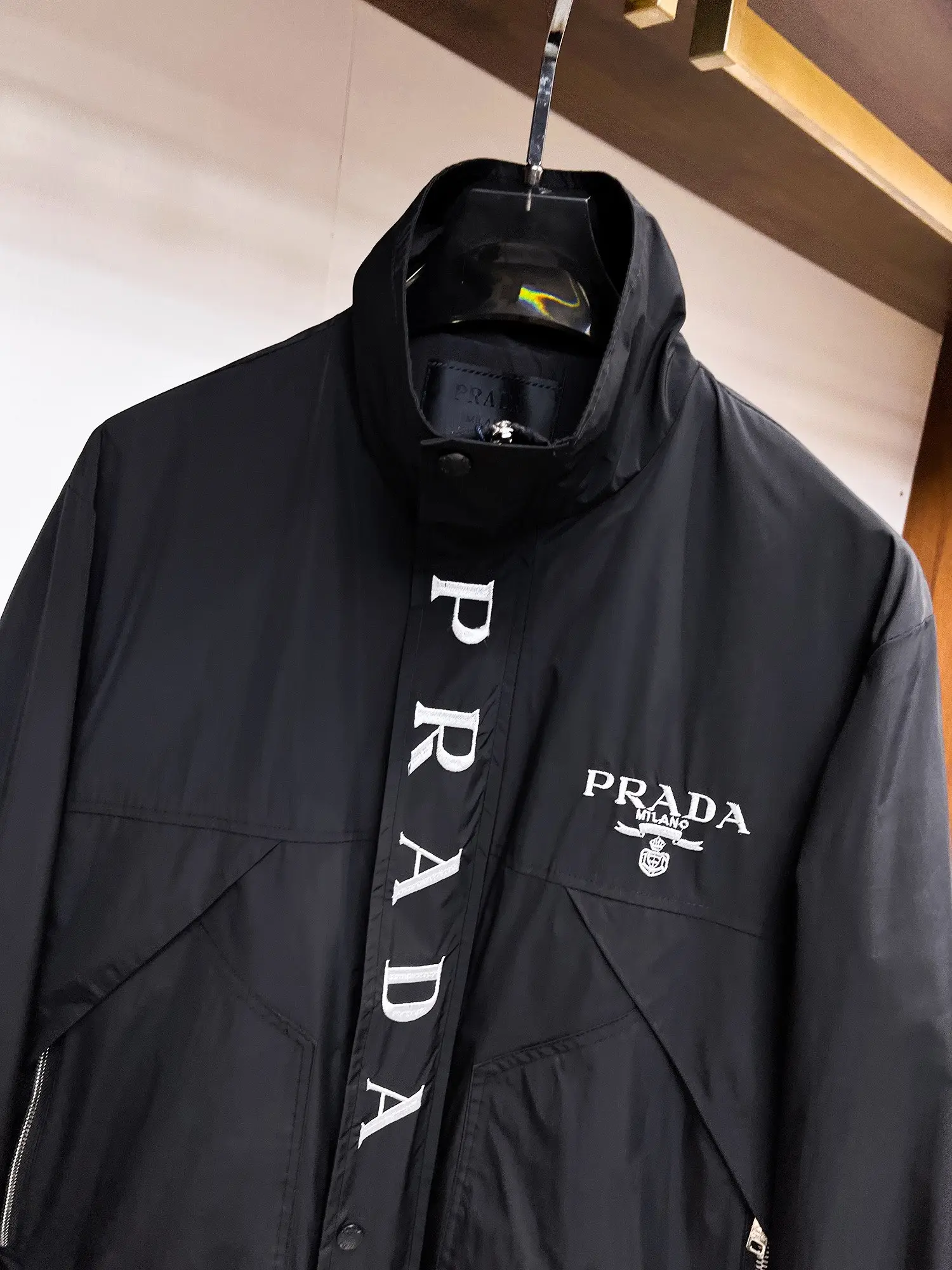 Logo-Print Technical Shell Jacket D38015129 — view 4