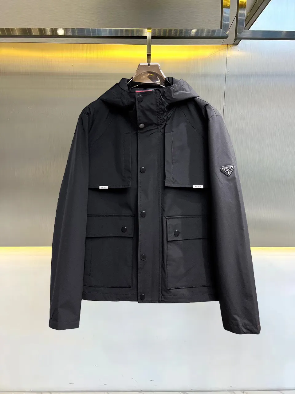 Logo-Appliquéd Hooded Field Jacket D38015124
