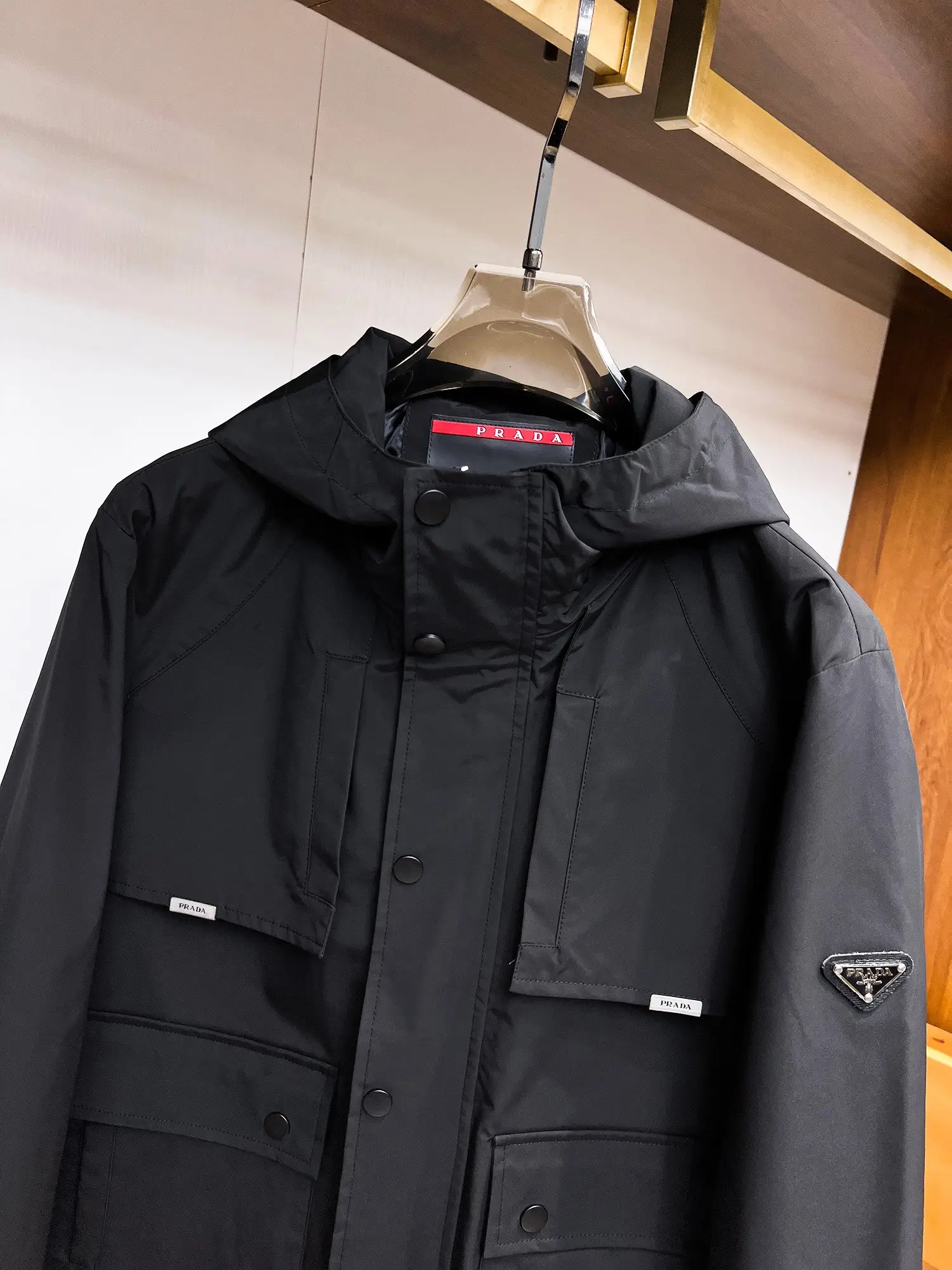 Logo-Appliquéd Hooded Field Jacket D38015124 — view 4