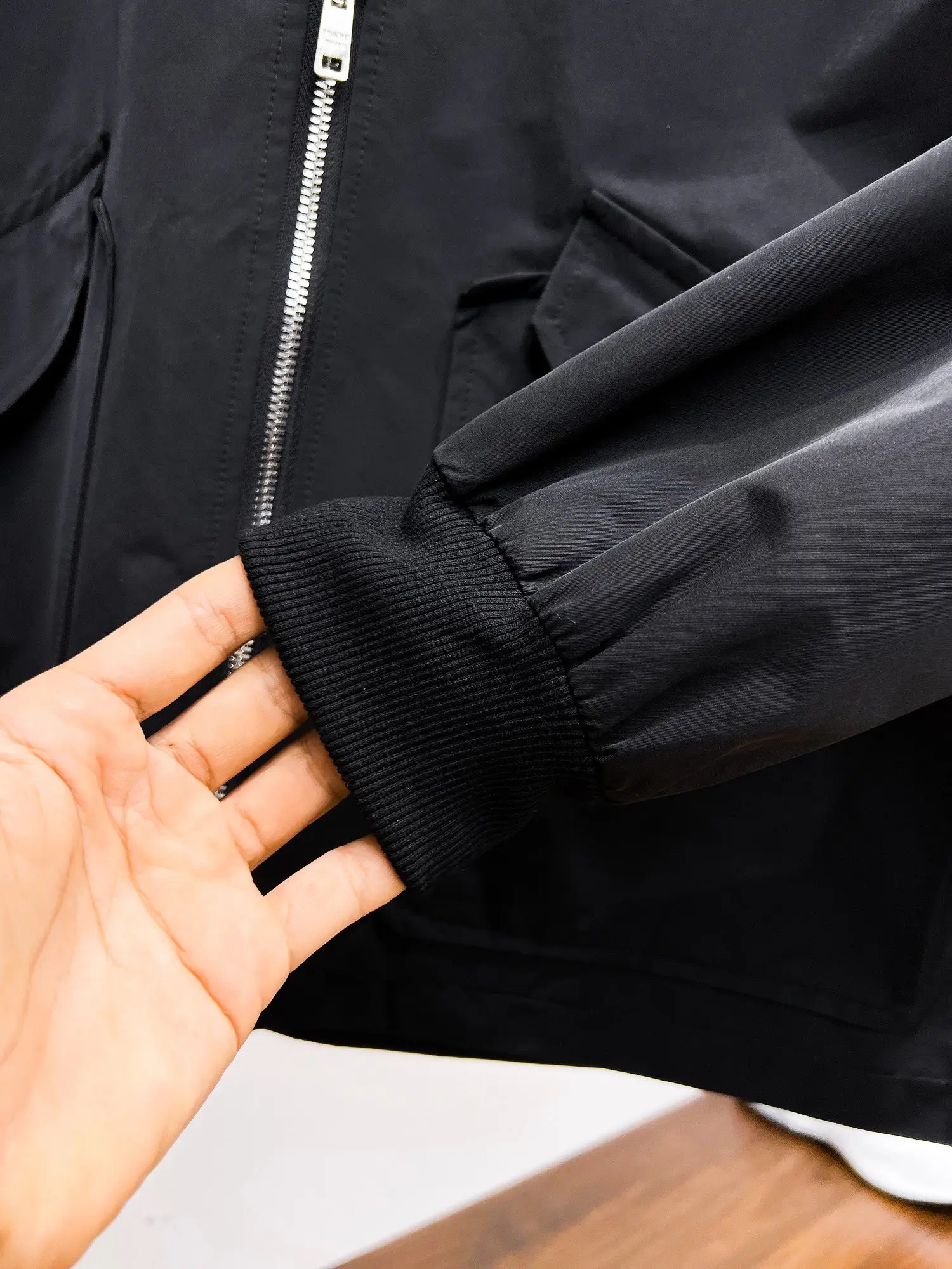 Logo-Appliqué Zip-Up Harrington Jacket D38015140 — view 9