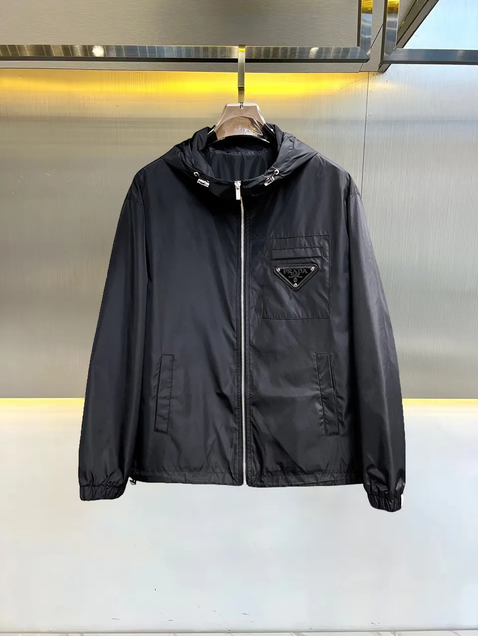 Logo-Appliquéd Hooded Shell Jacket D38015133