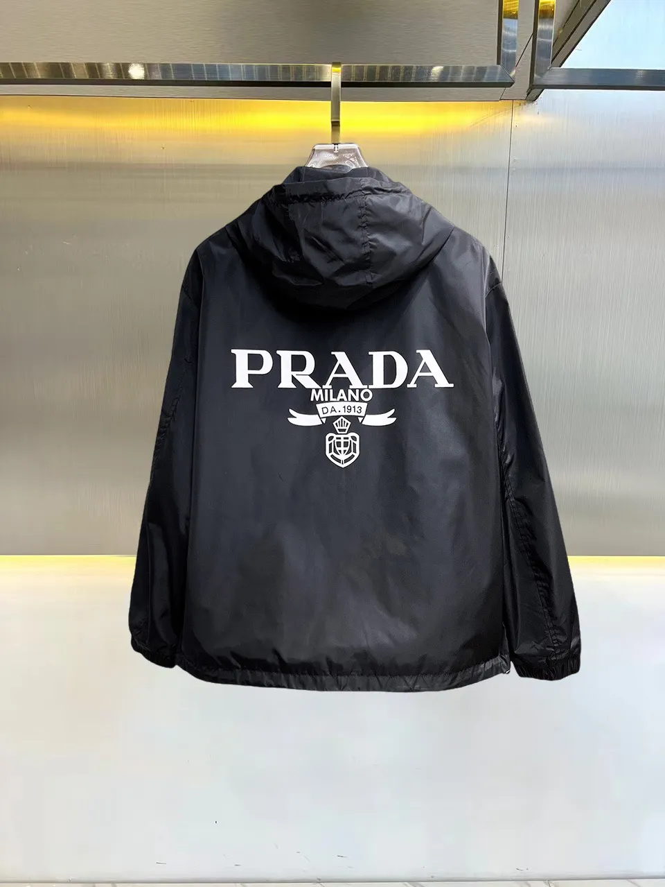 Logo-Appliquéd Hooded Shell Jacket D38015133 — view 2