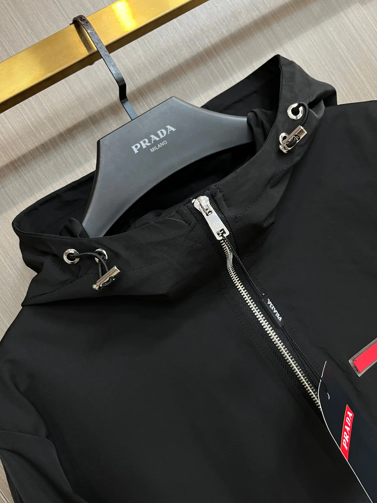 Logo-Patch Hooded Shell Jacket D38014696 — view 3