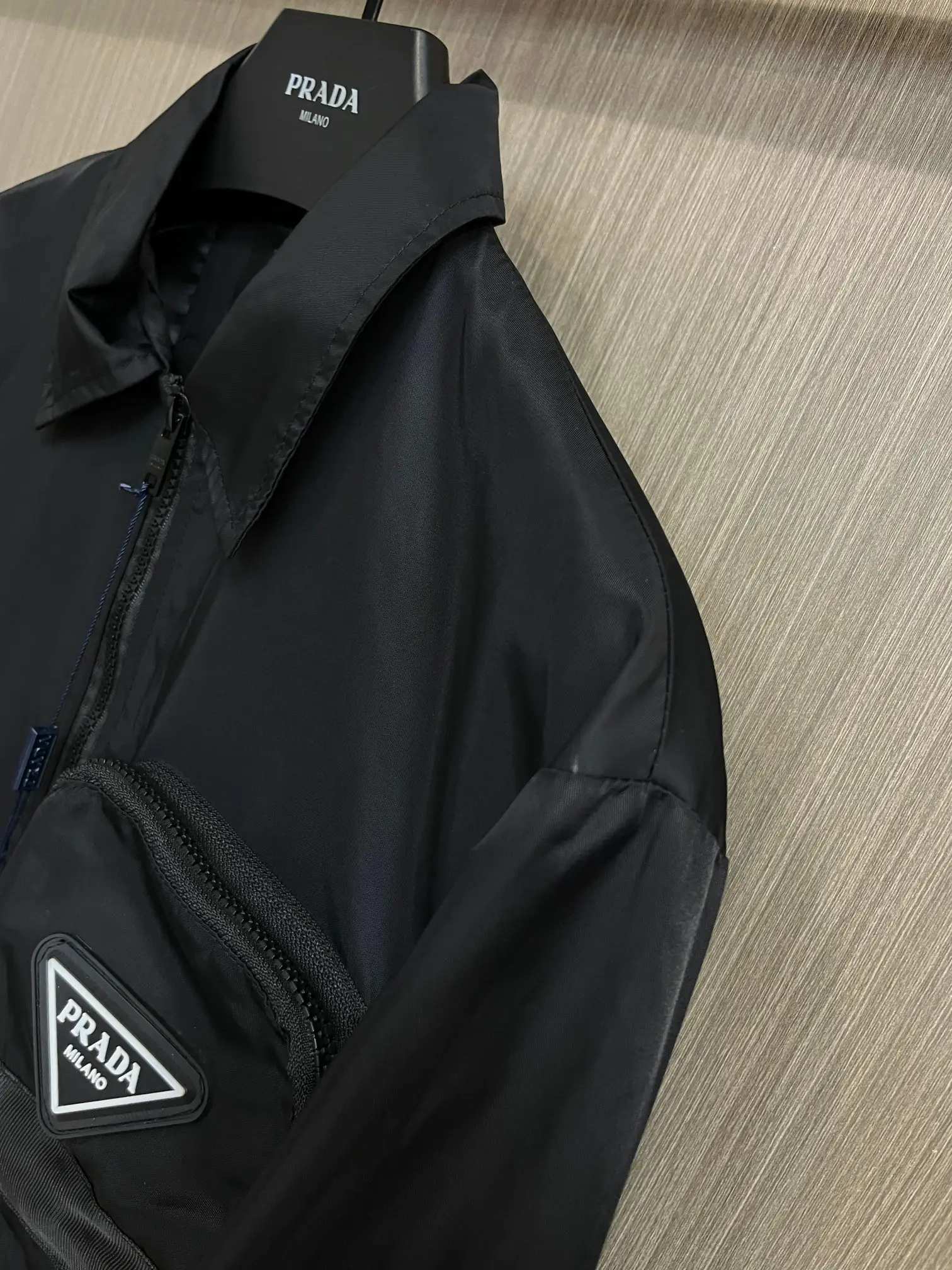 Logo-Appliquéd Shell Zip-Up Jacket D38014806 — view 4