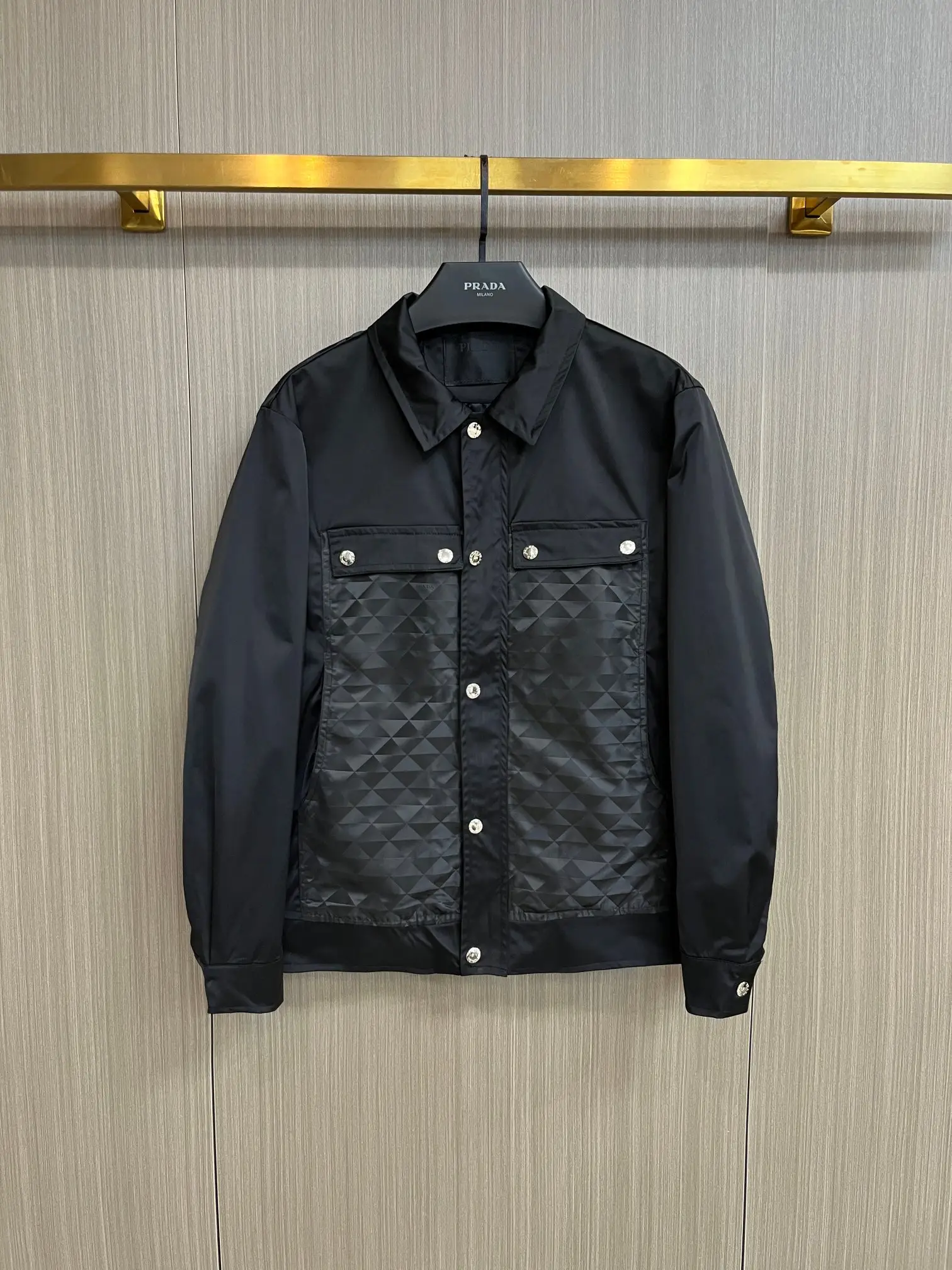 Geometric Quilted Technical Jacket D38014779