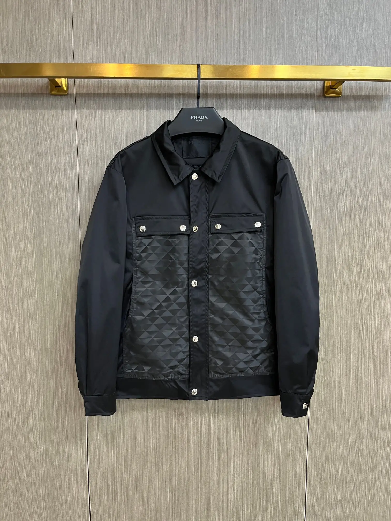 Geometric Quilted Technical Jacket D38014779