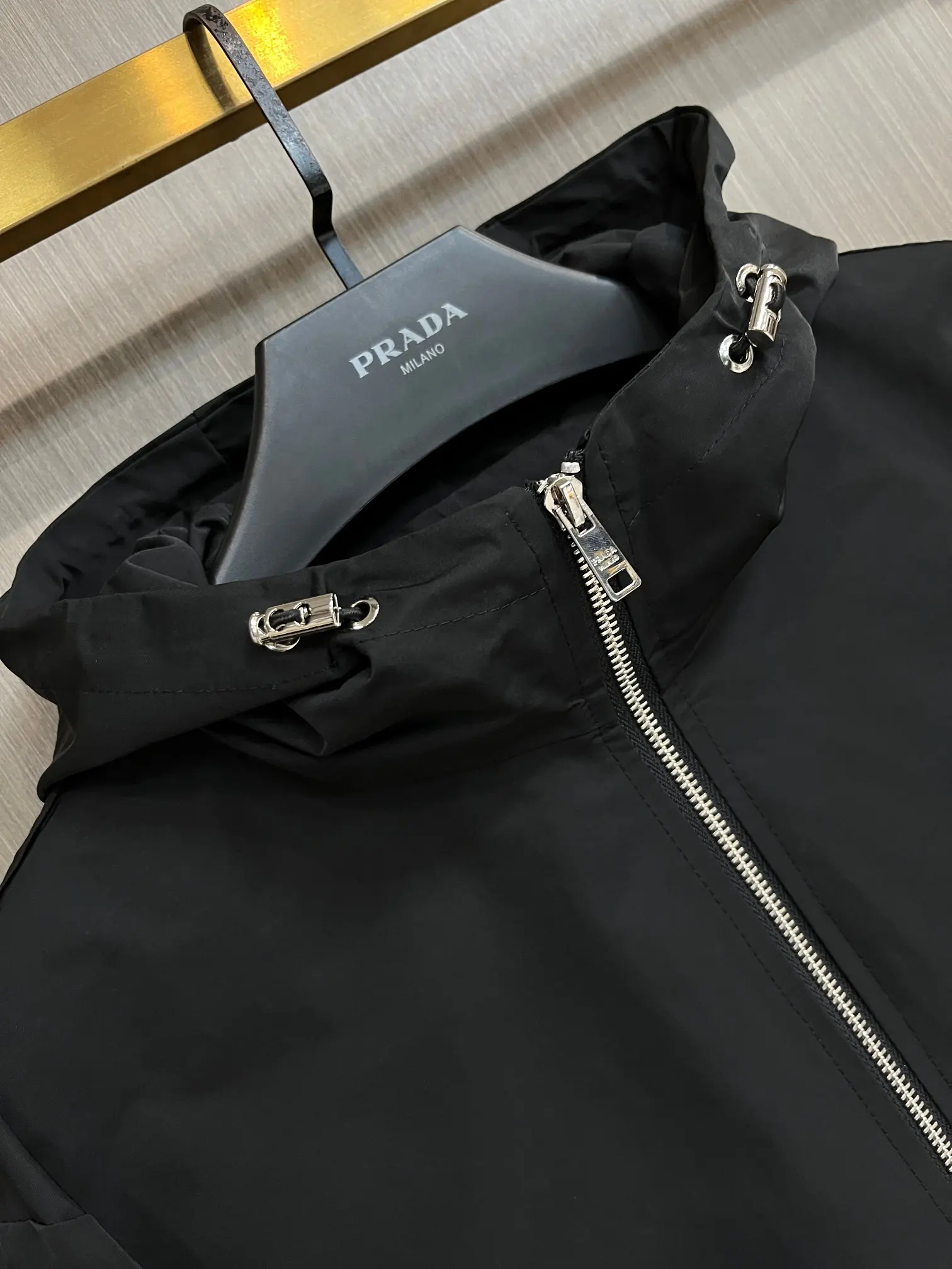 Logo-Appliqué Hooded Shell Jacket D38014691 — view 3