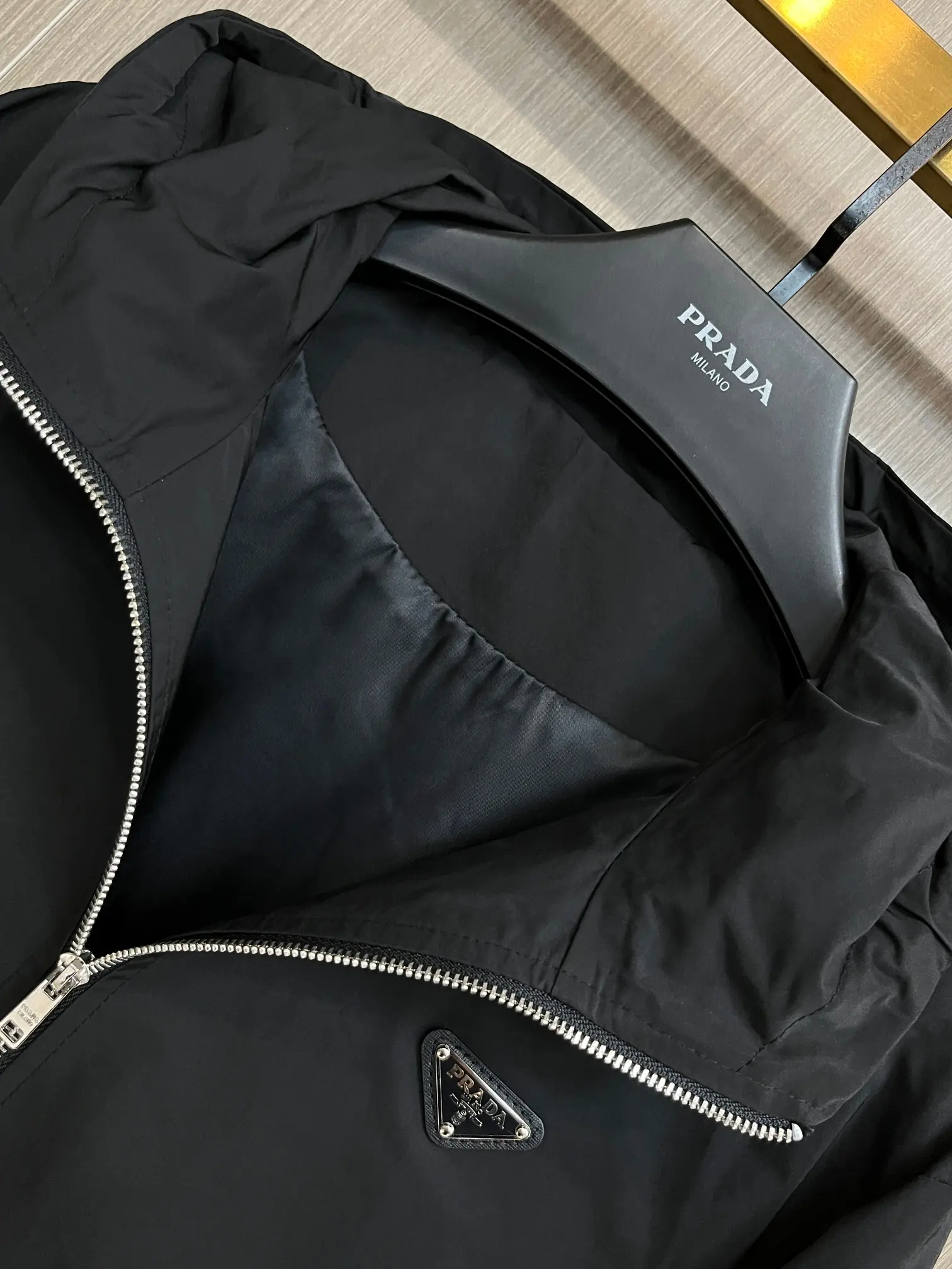 Logo-Appliqué Hooded Shell Jacket D38014691 — view 5